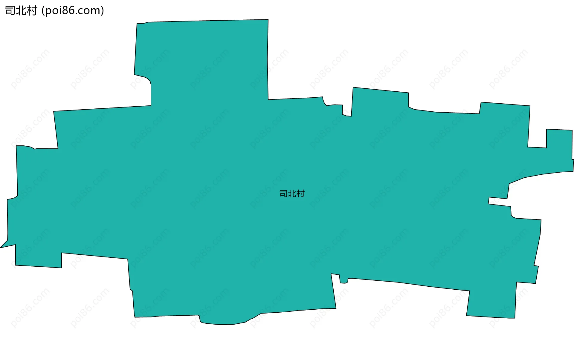 司北村边界地图