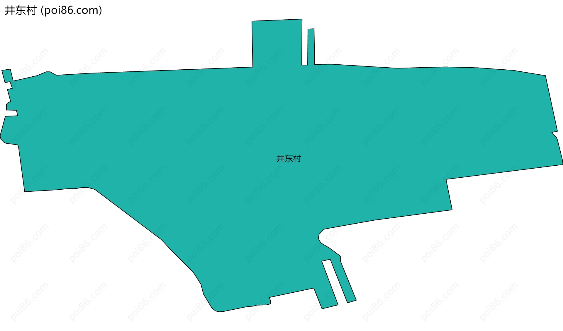 井东村边界地图
