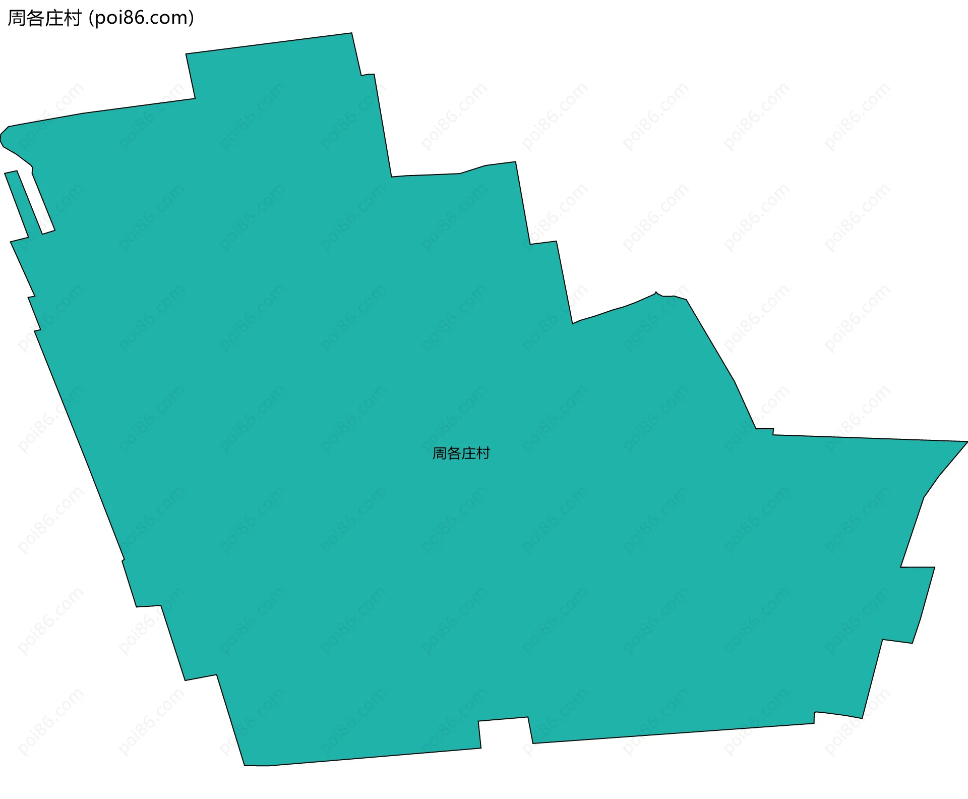 周各庄村边界地图