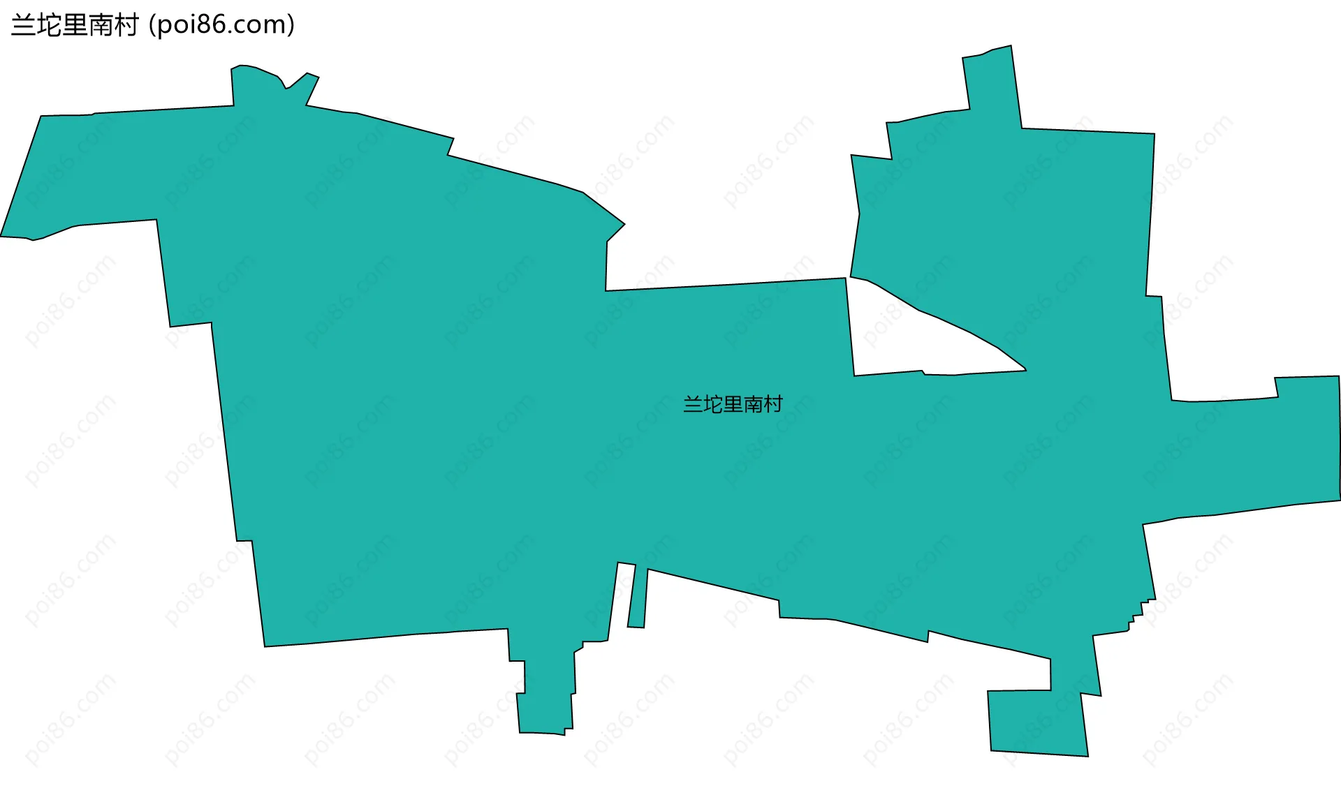 兰坨里南村边界地图