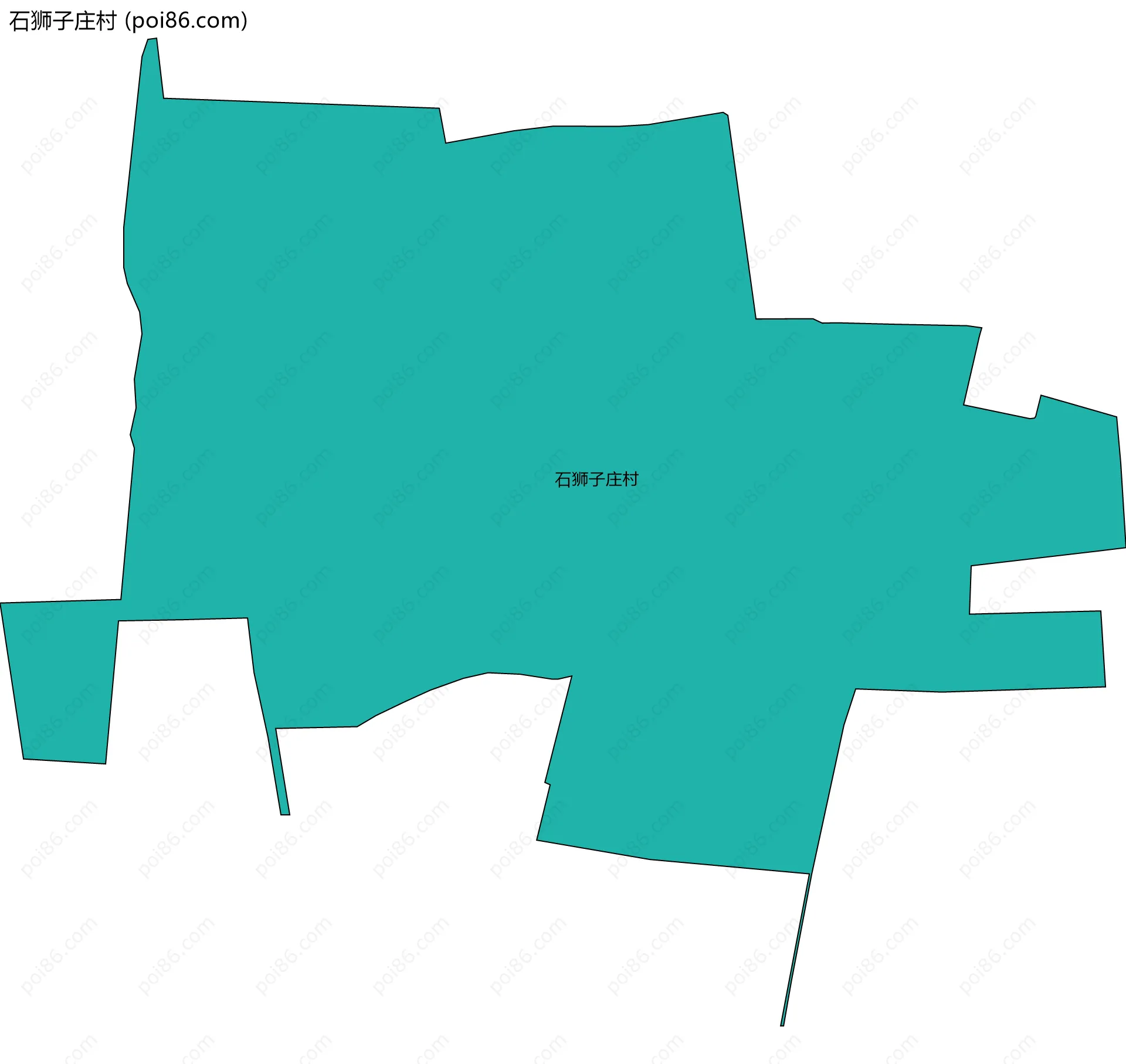 石狮子庄村边界地图