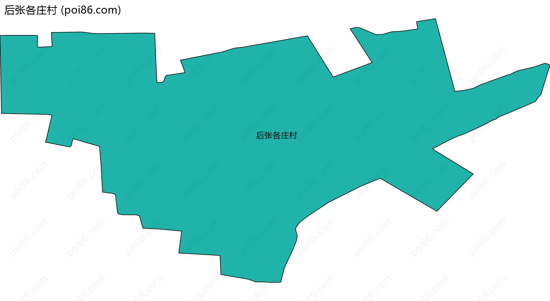 后张各庄村边界地图