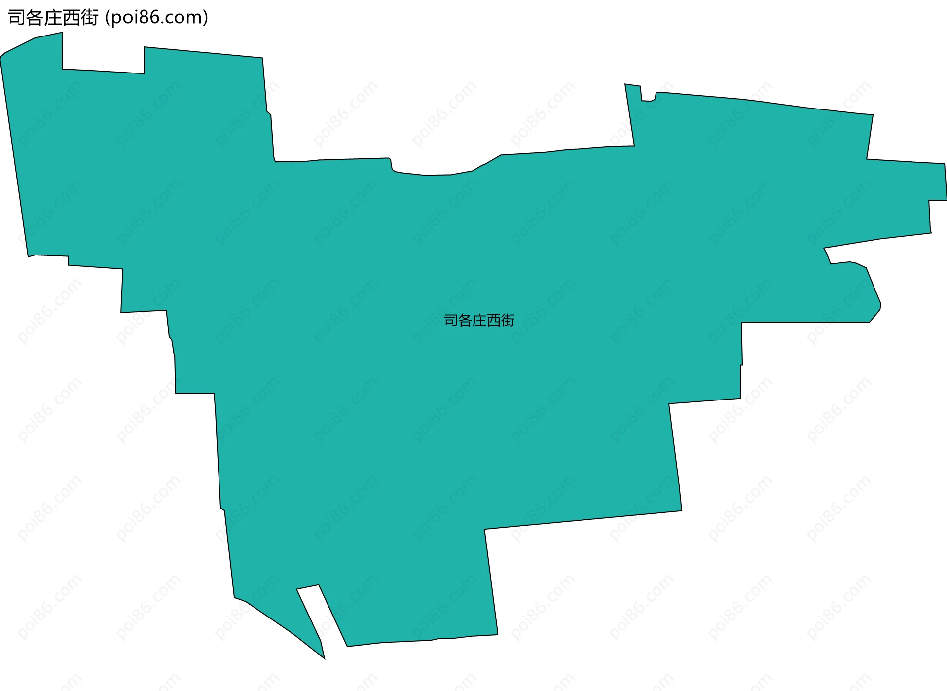 司各庄西街边界地图
