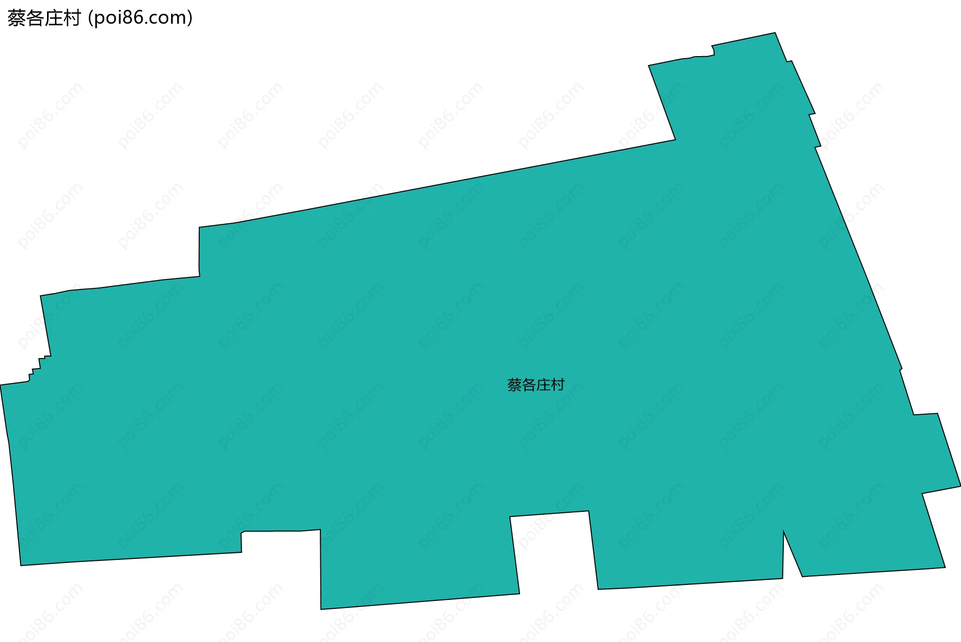 蔡各庄村边界地图