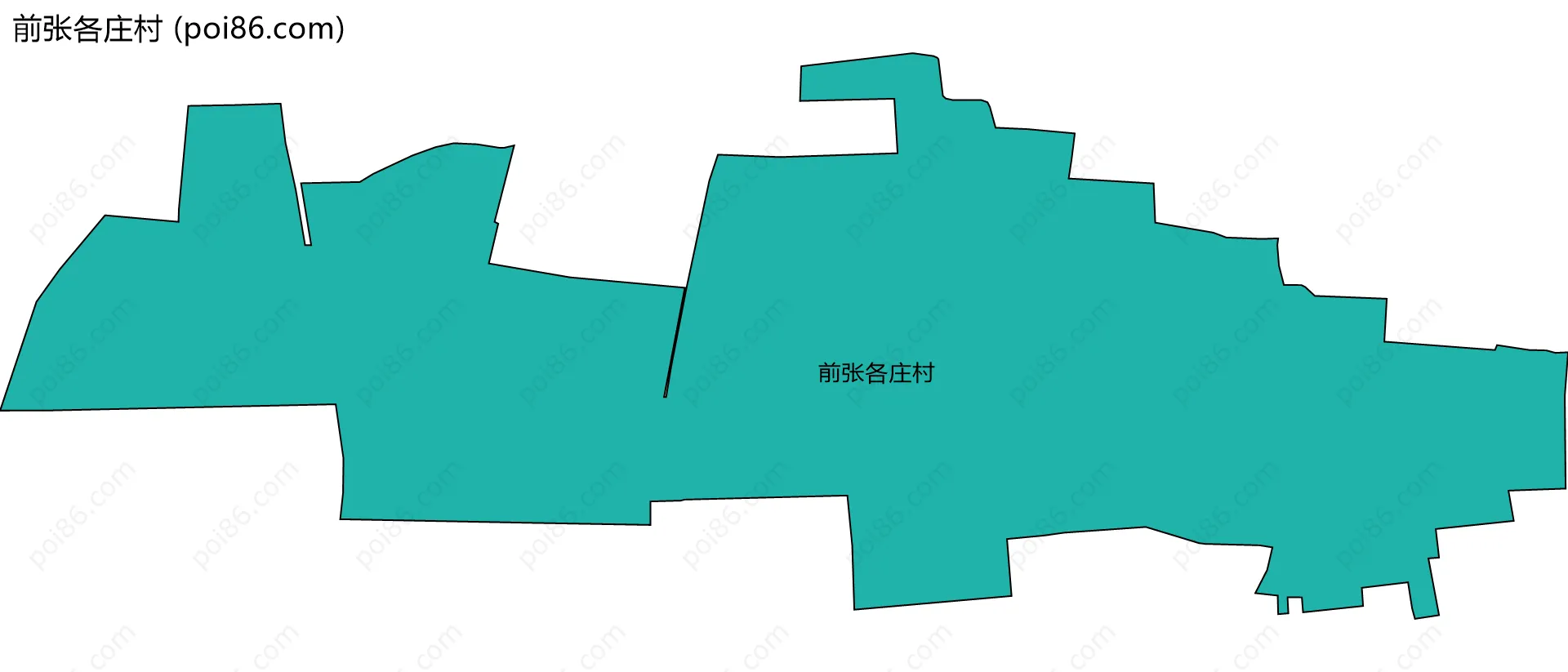 前张各庄村边界地图