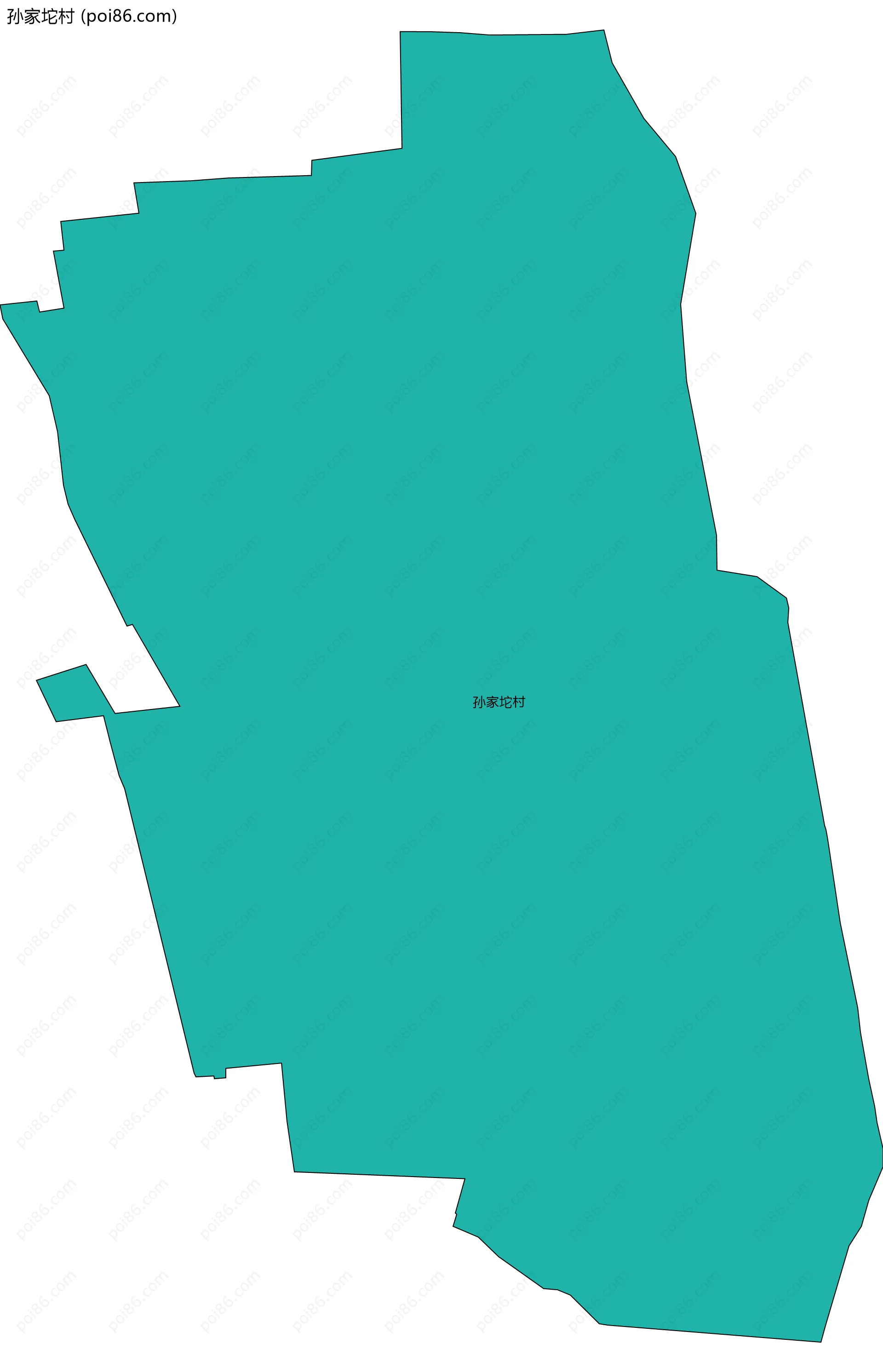 孙家坨村边界地图