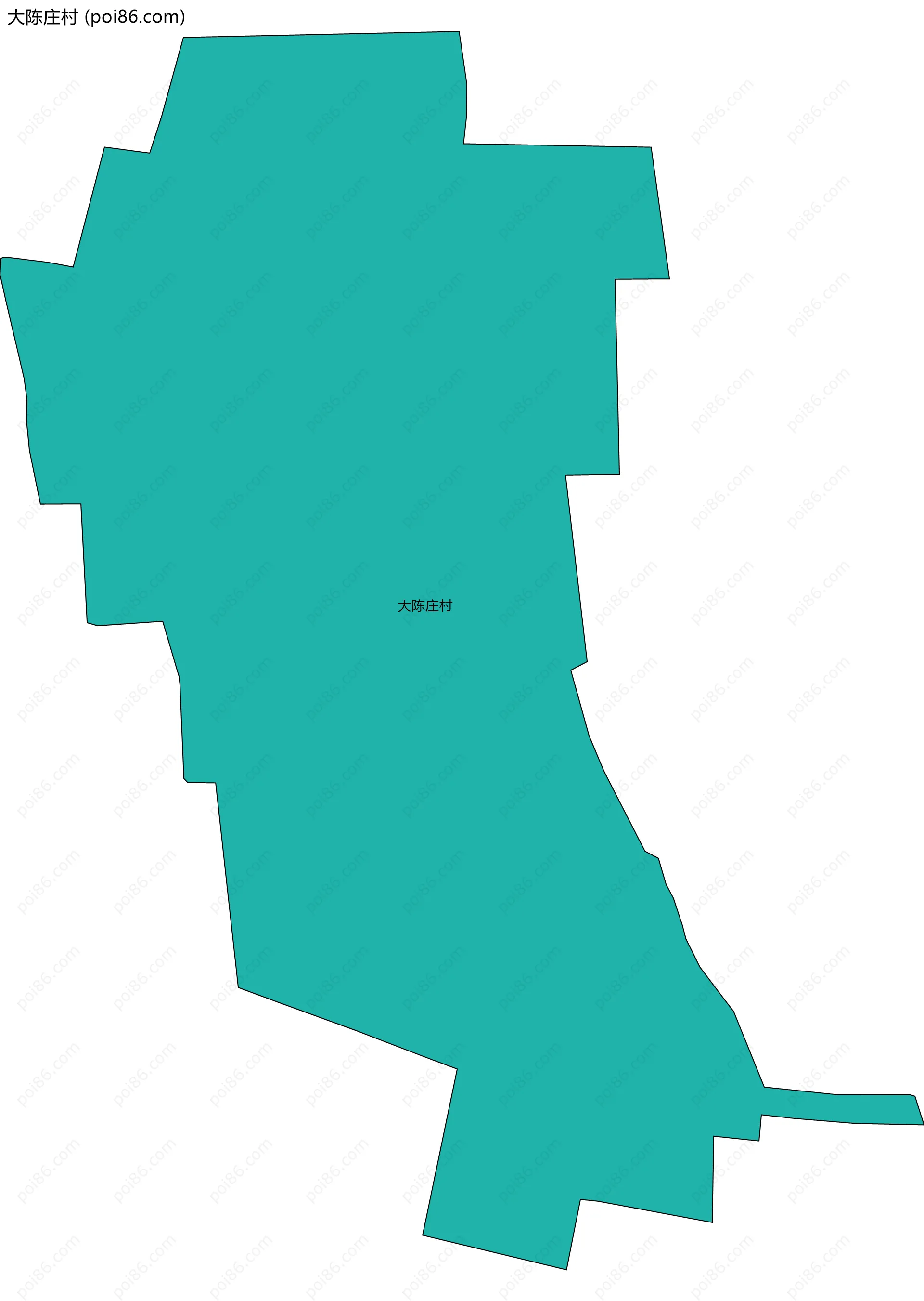 大陈庄村边界地图