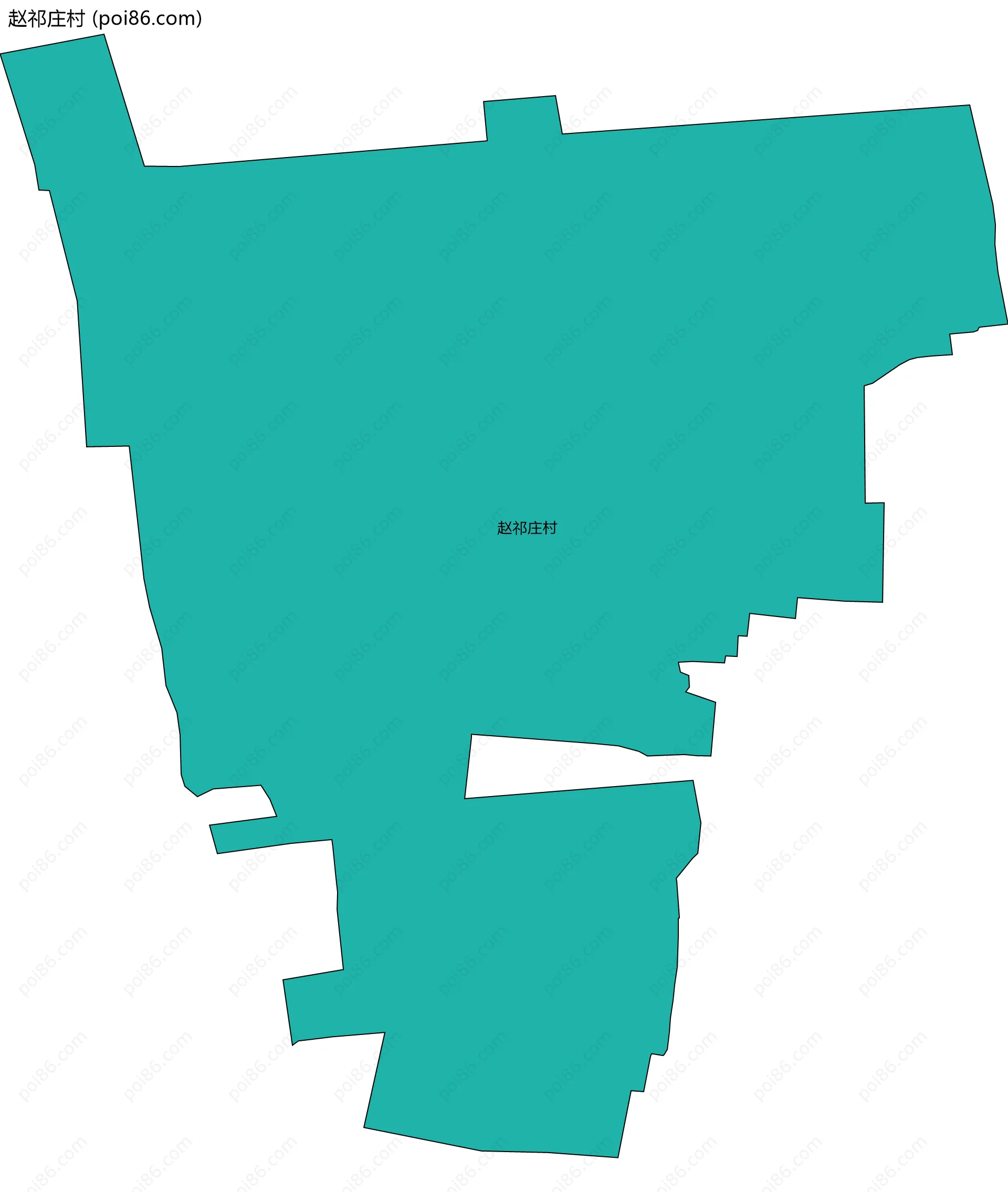 赵祁庄村边界地图