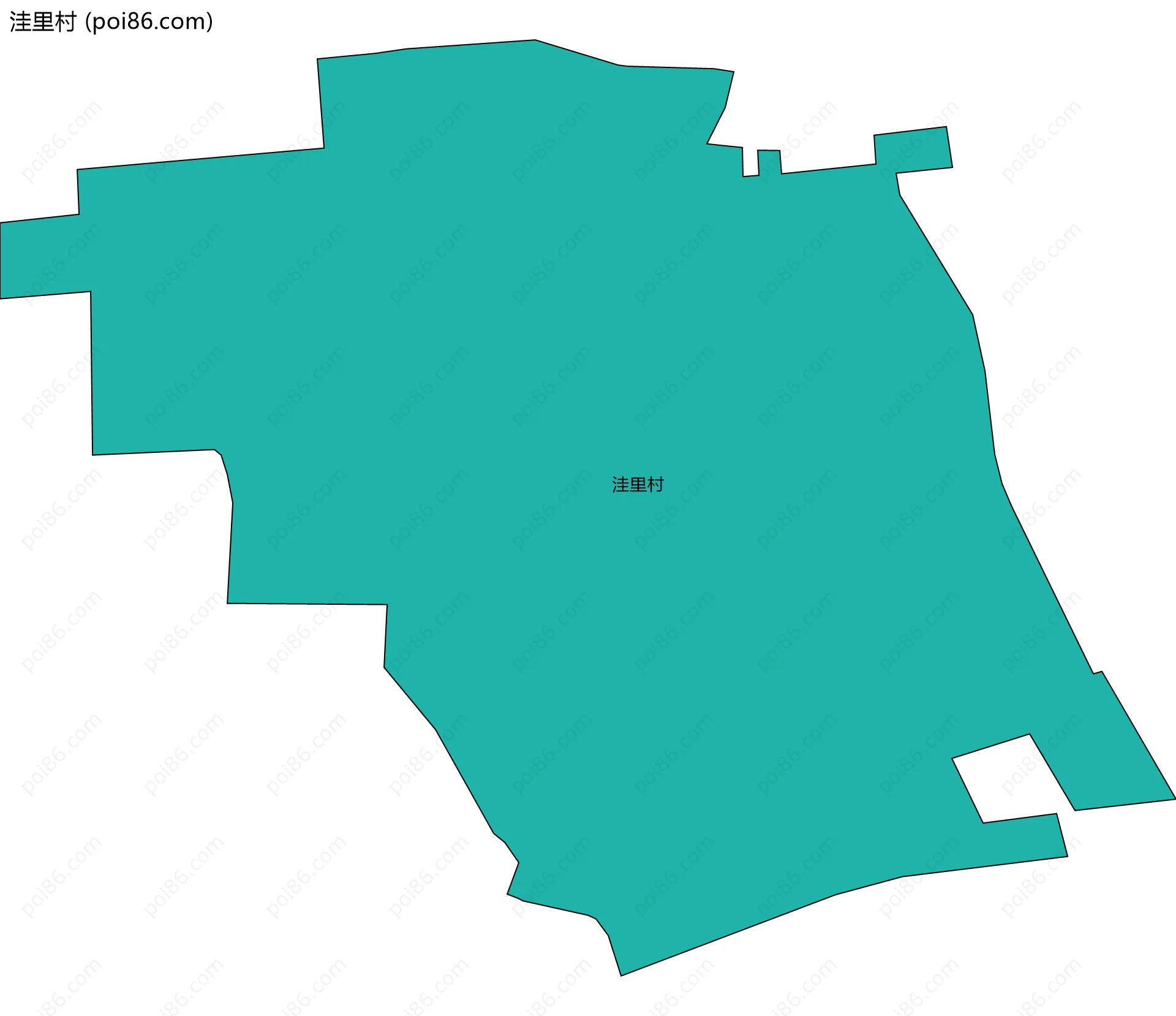 洼里村边界地图