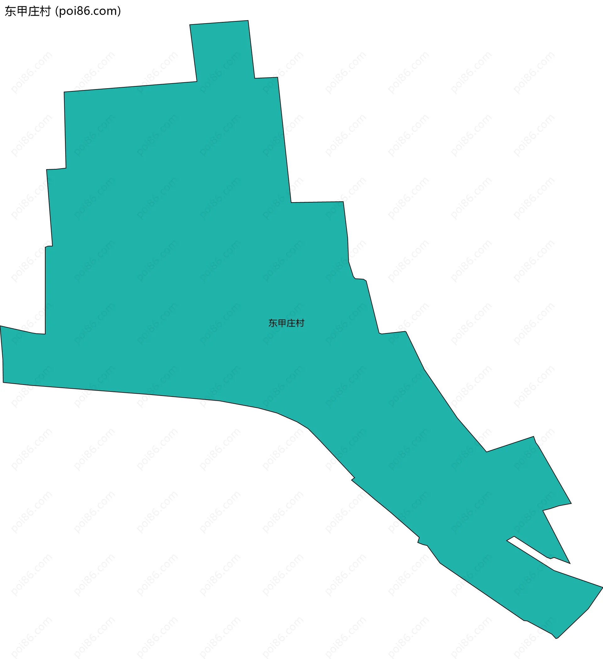 东甲庄村边界地图