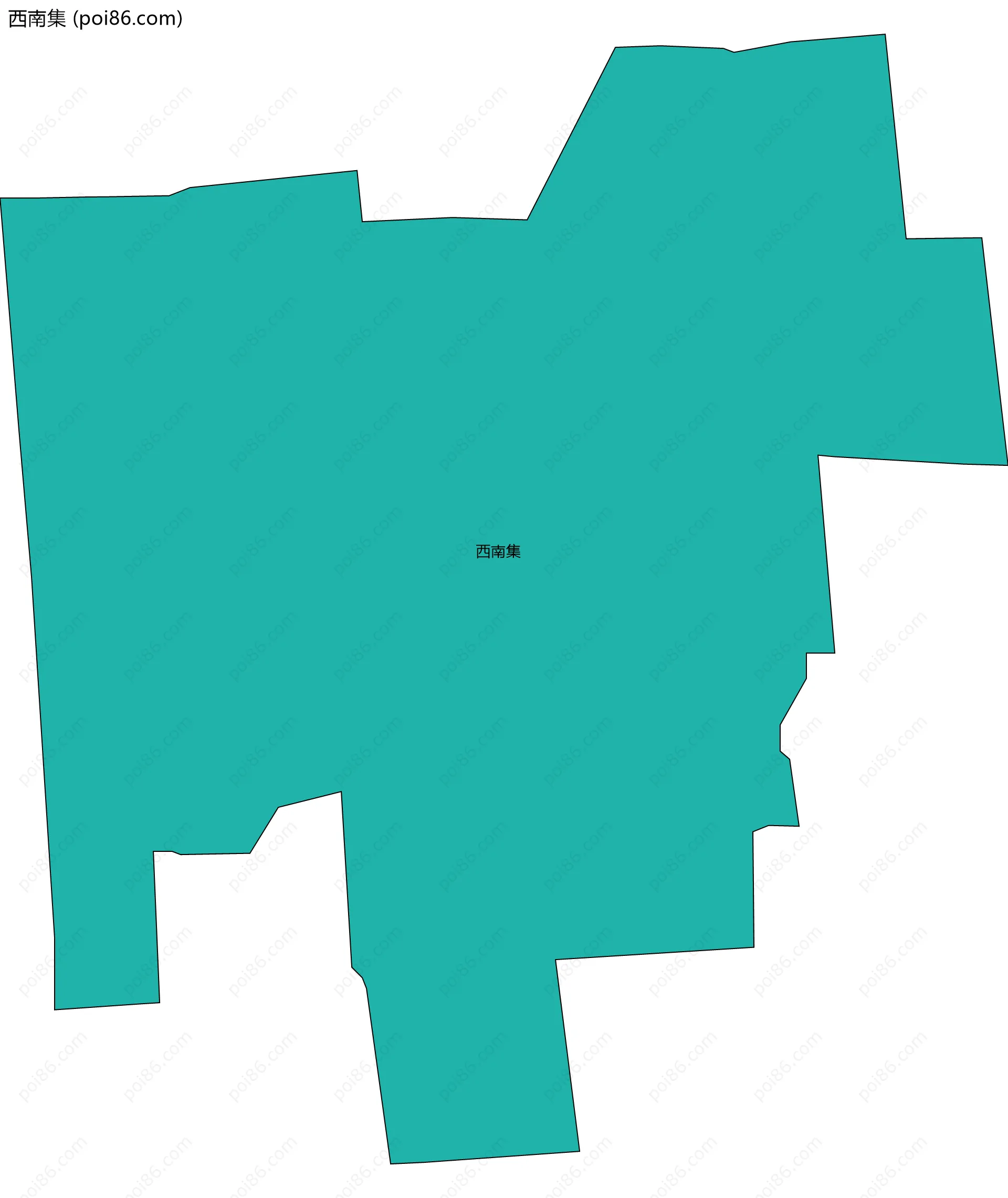 西南集边界地图