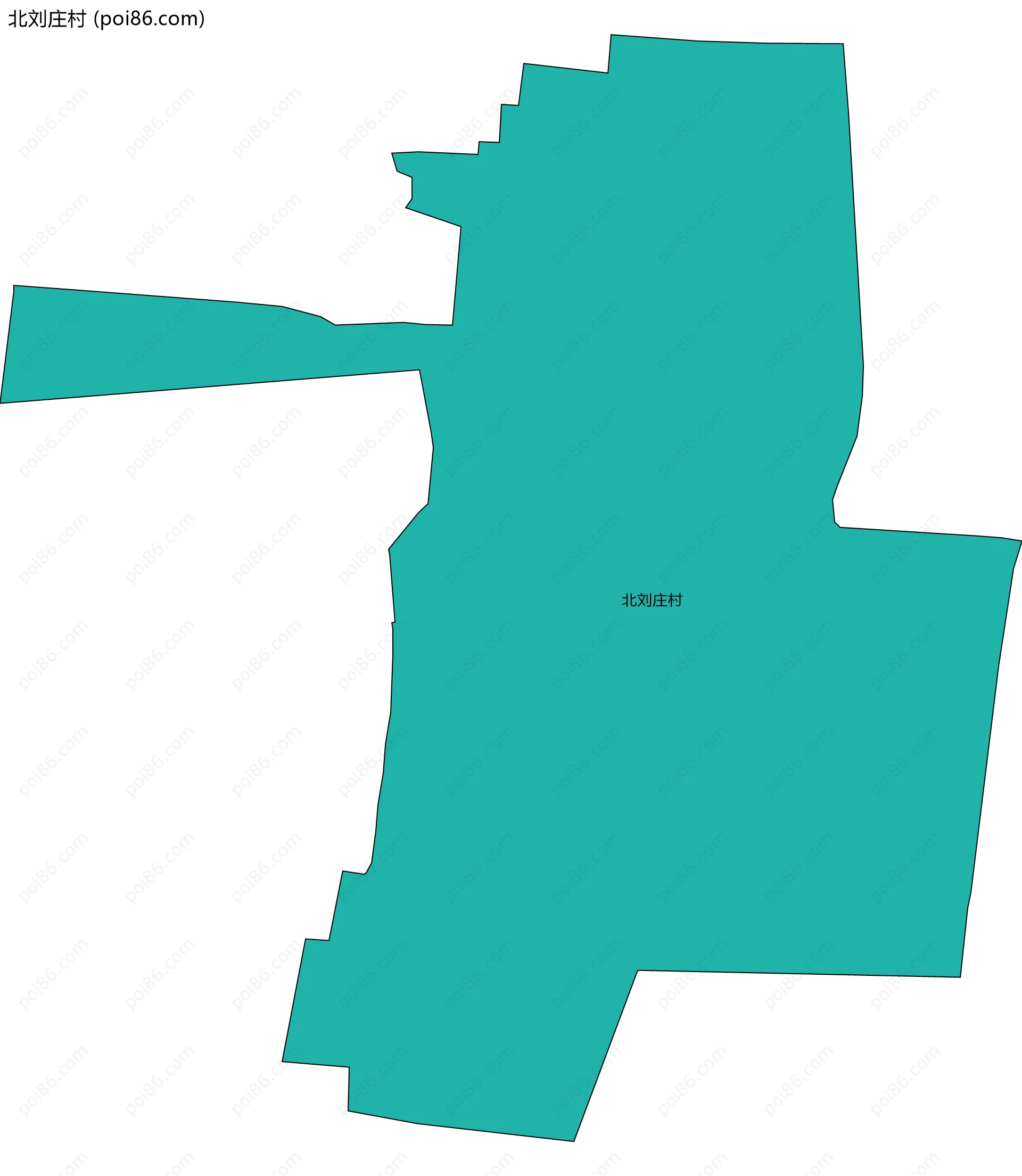 北刘庄村边界地图