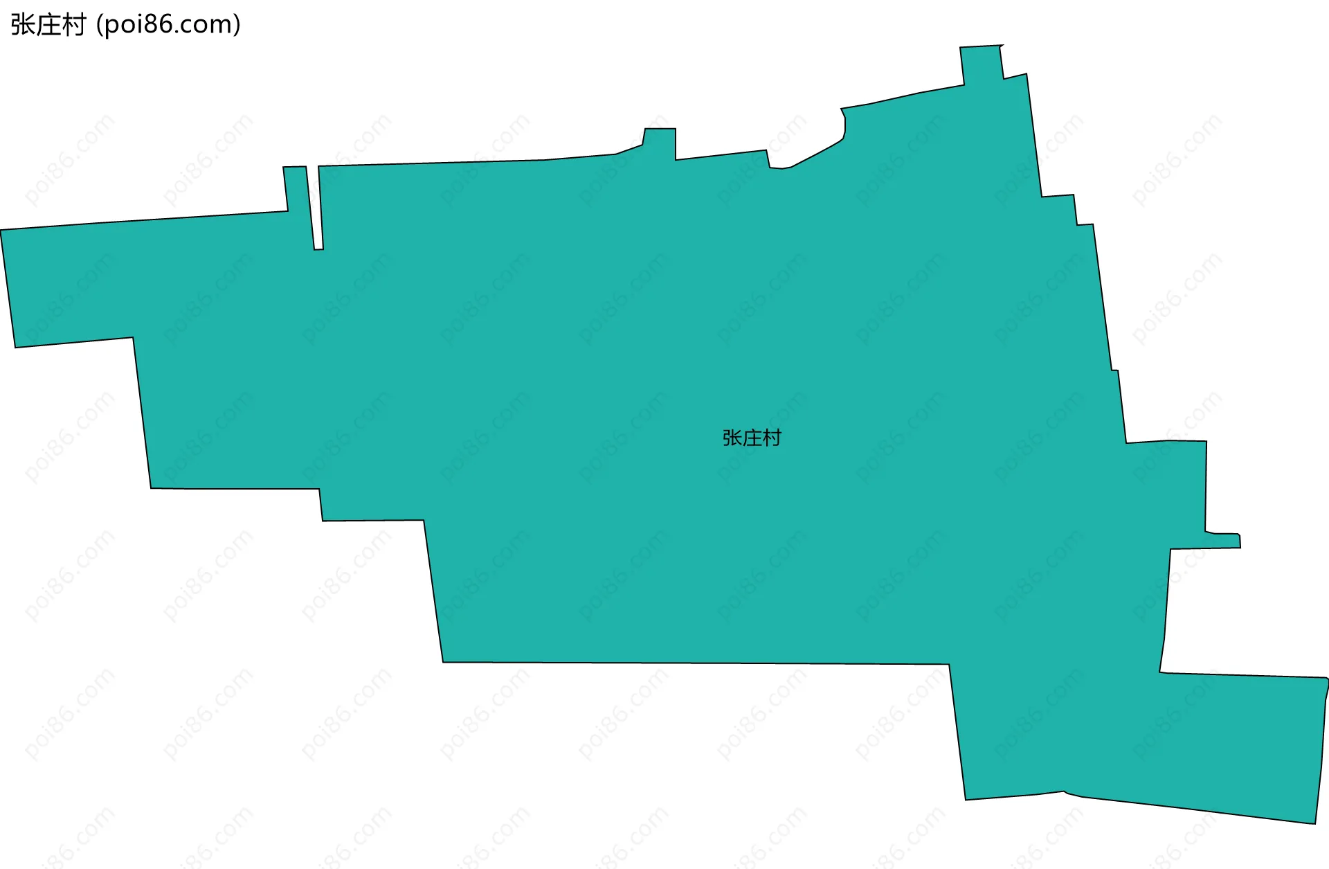 张庄村边界地图