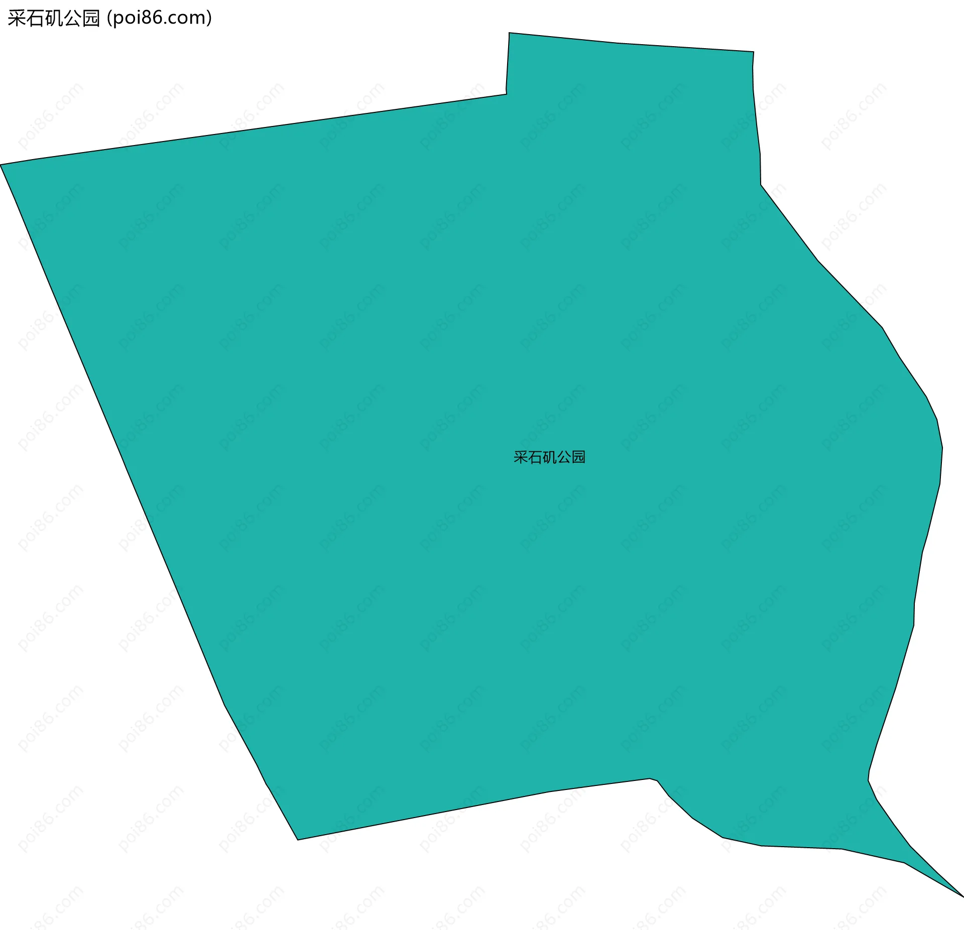 采石矶公园边界地图