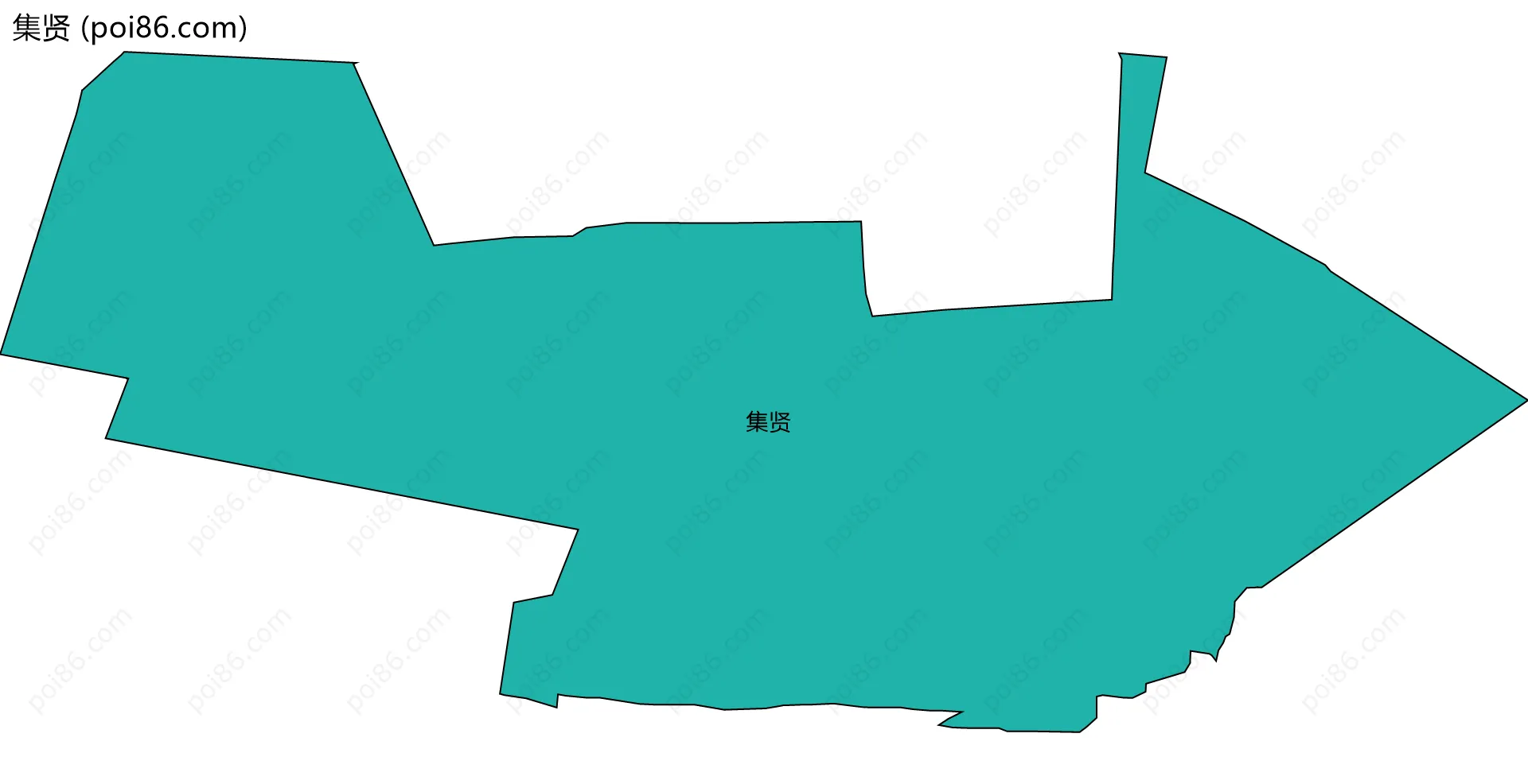 集贤边界地图