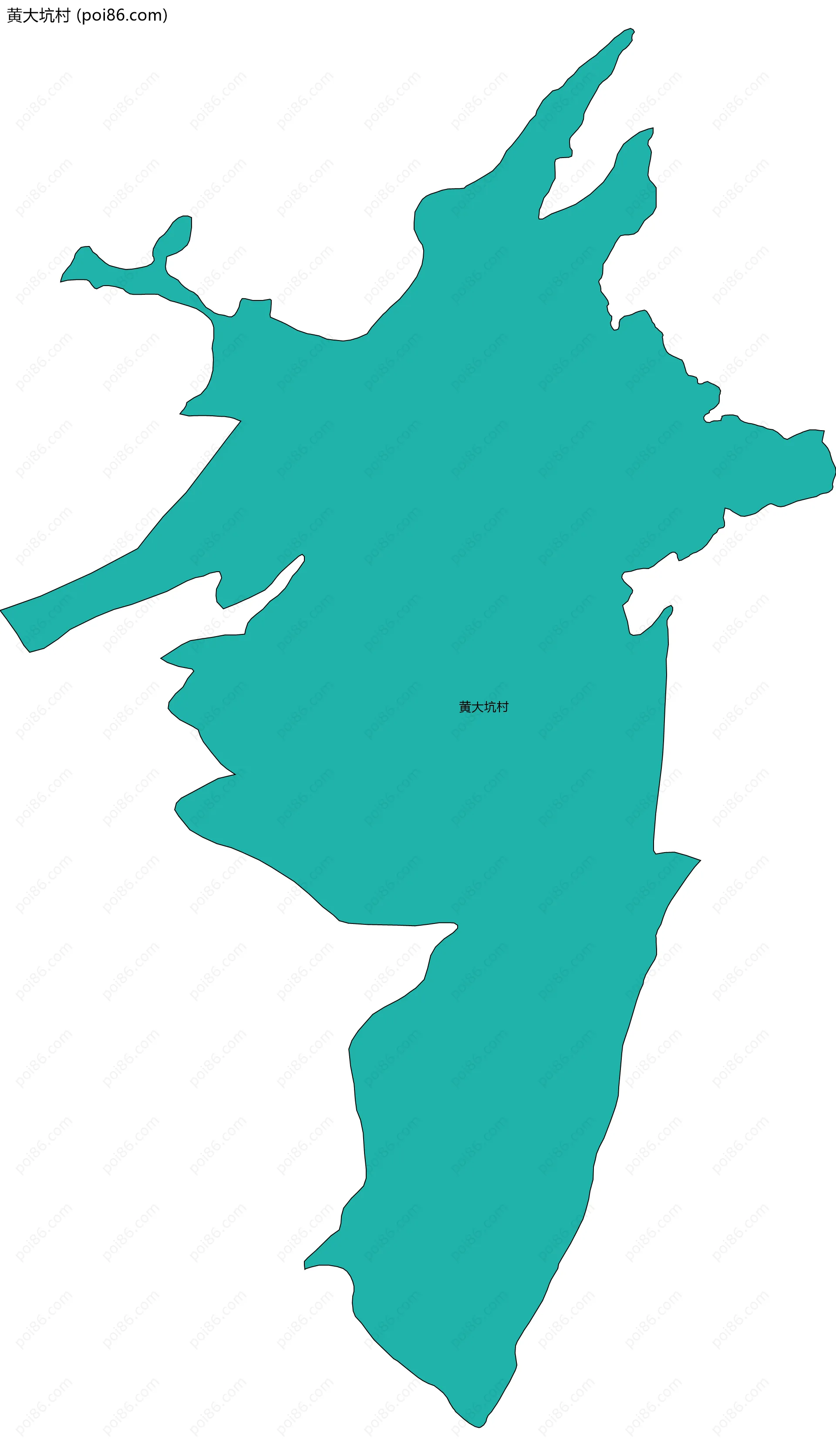 黄大坑村边界地图