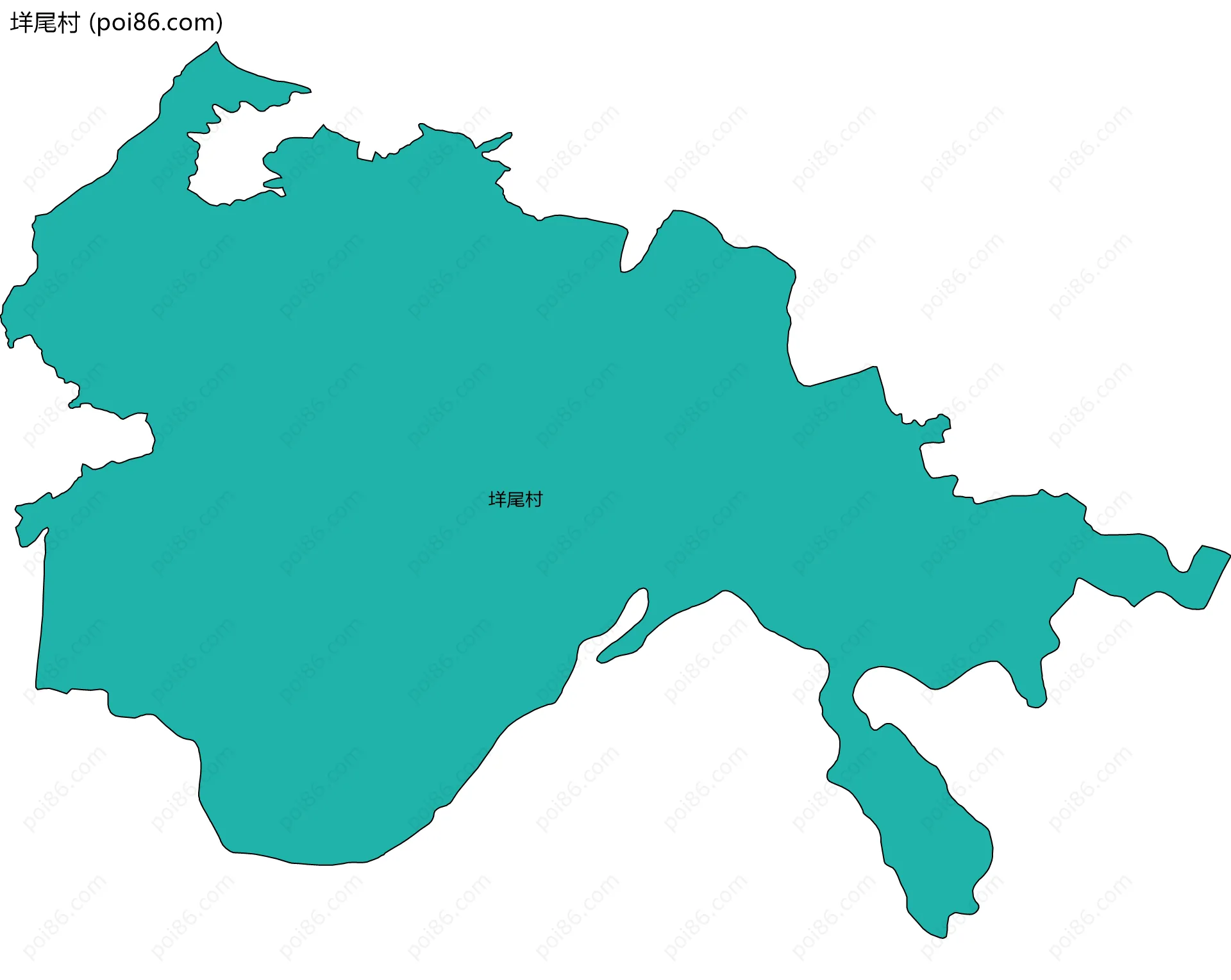 垟尾村边界地图