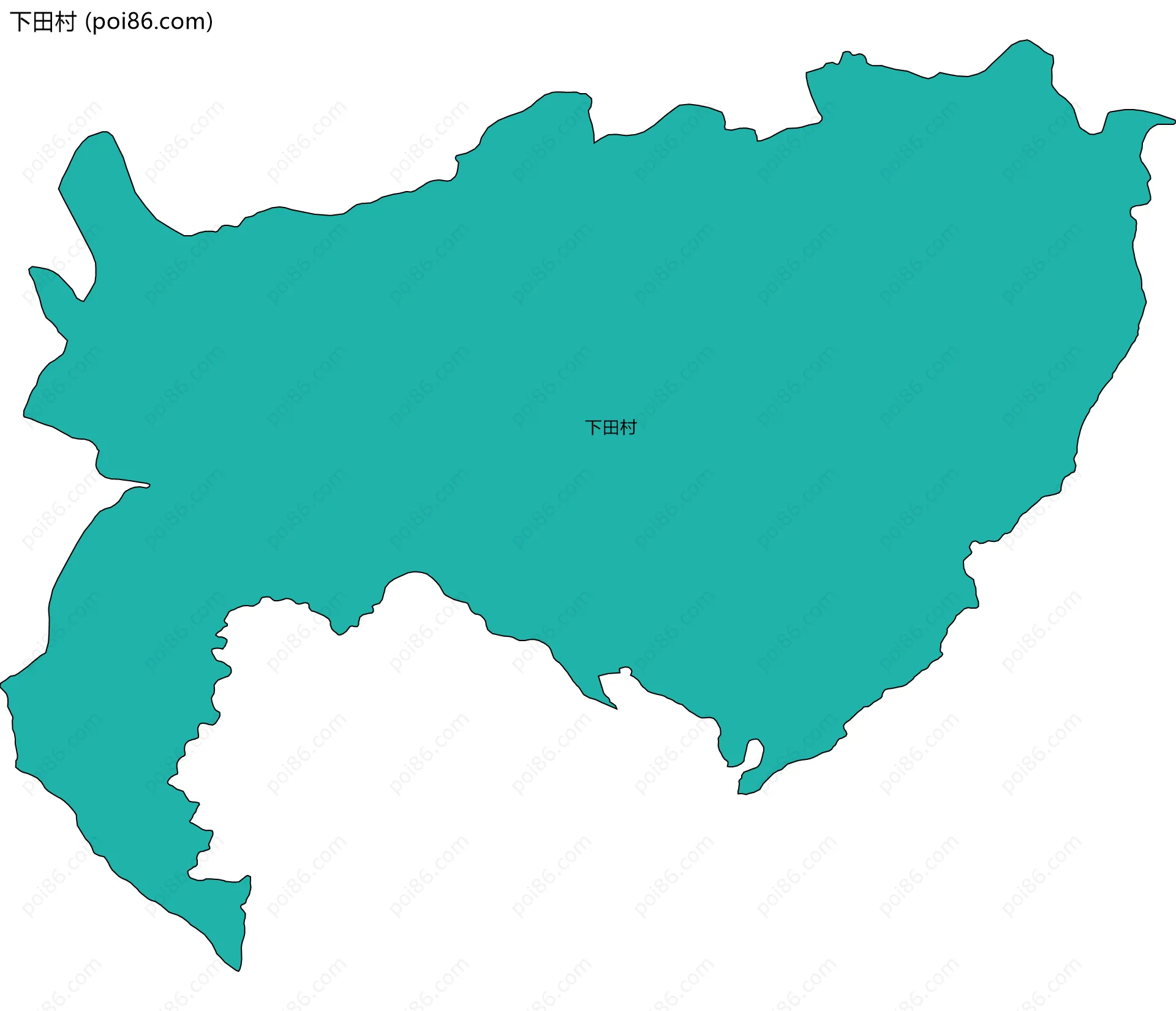 下田村边界地图