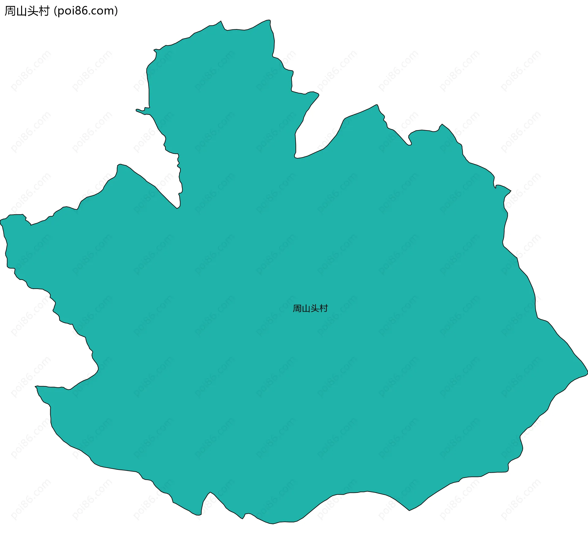 周山头村边界地图