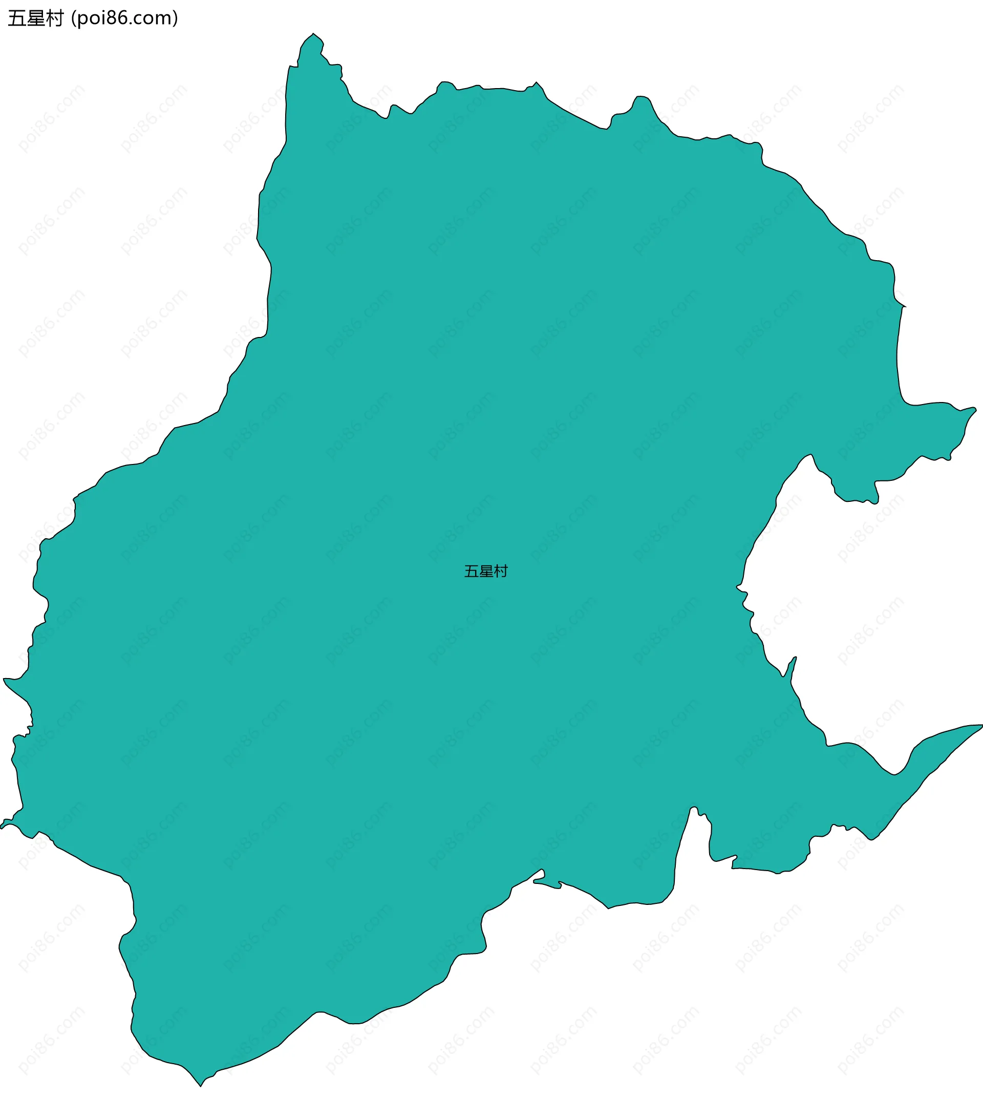 五星村边界地图