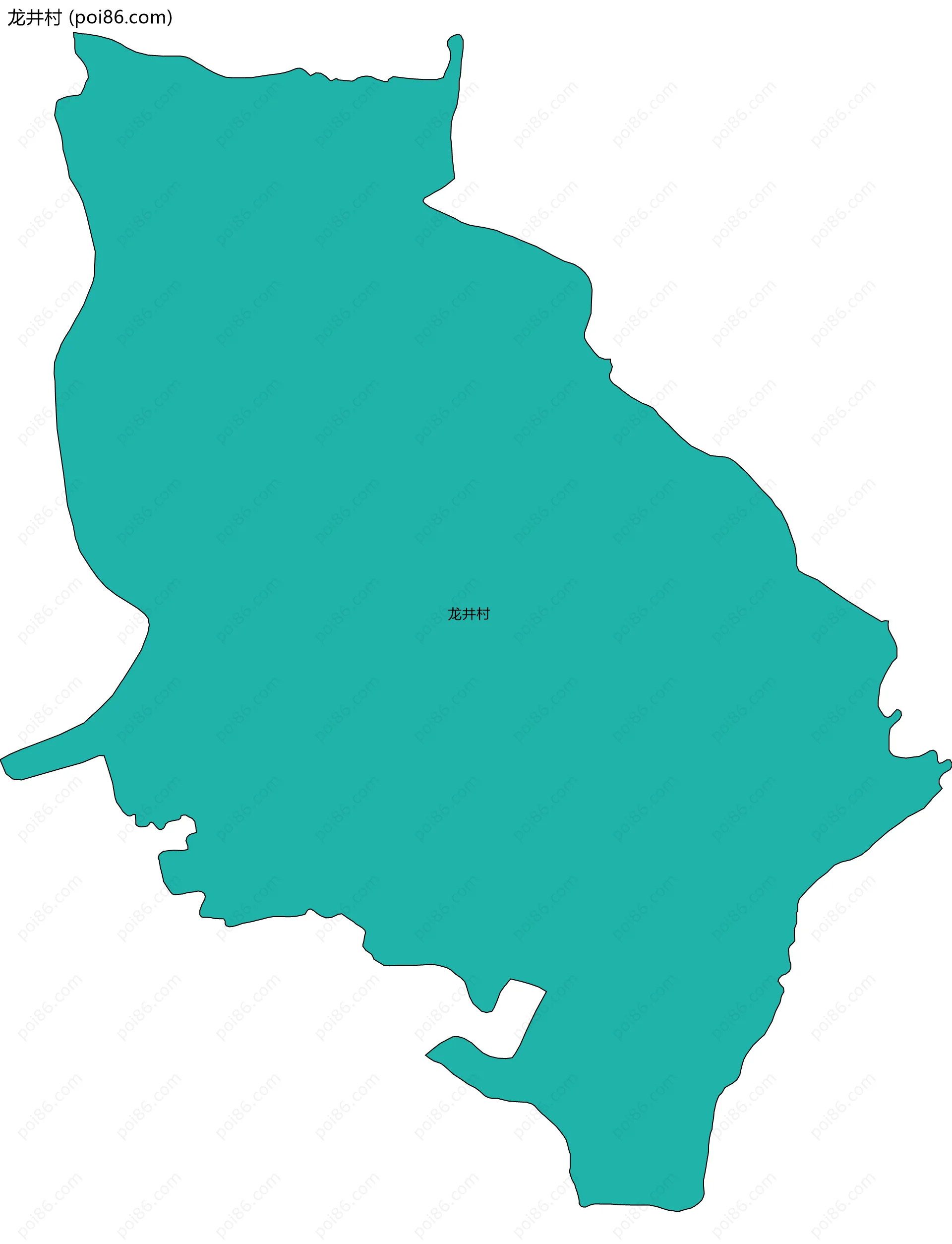 龙井村边界地图