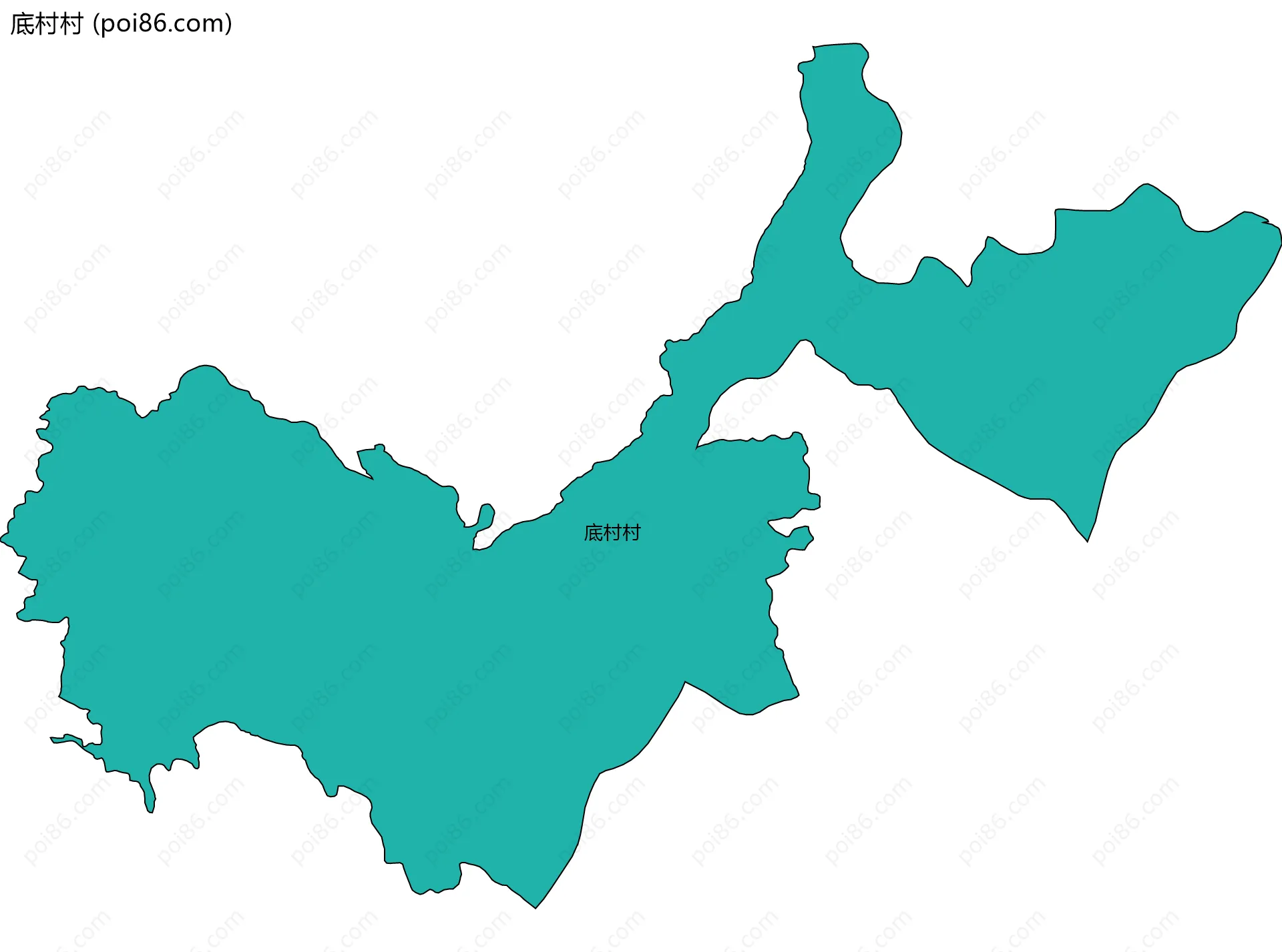 底村村边界地图