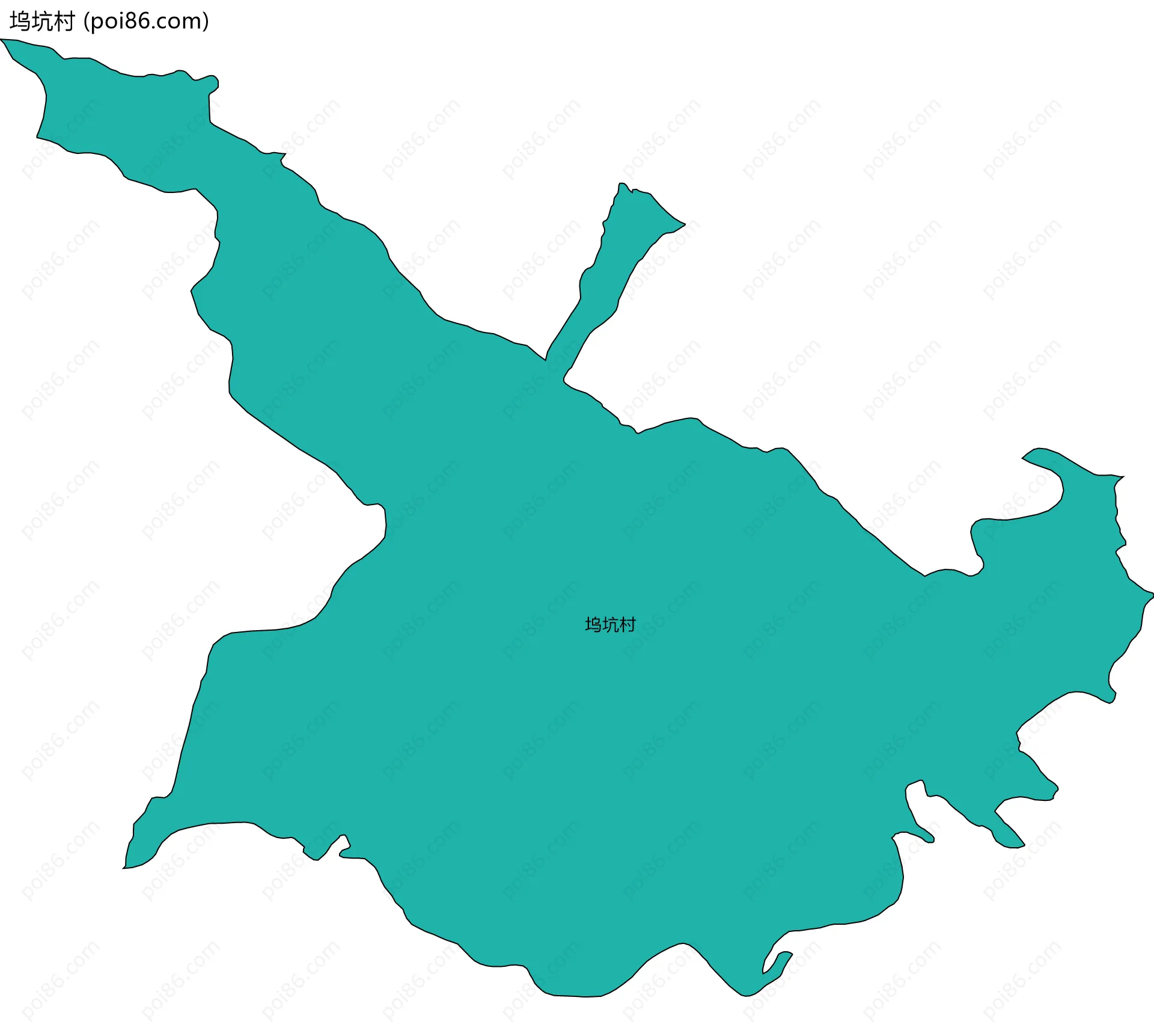 坞坑村边界地图