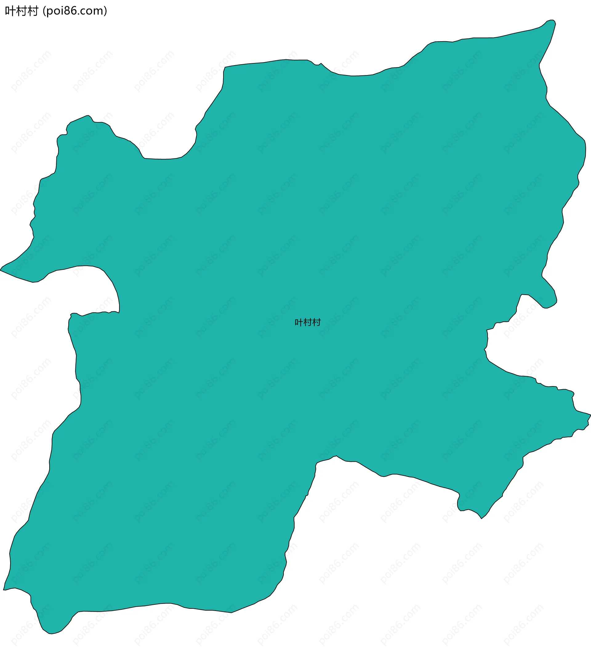 叶村村边界地图