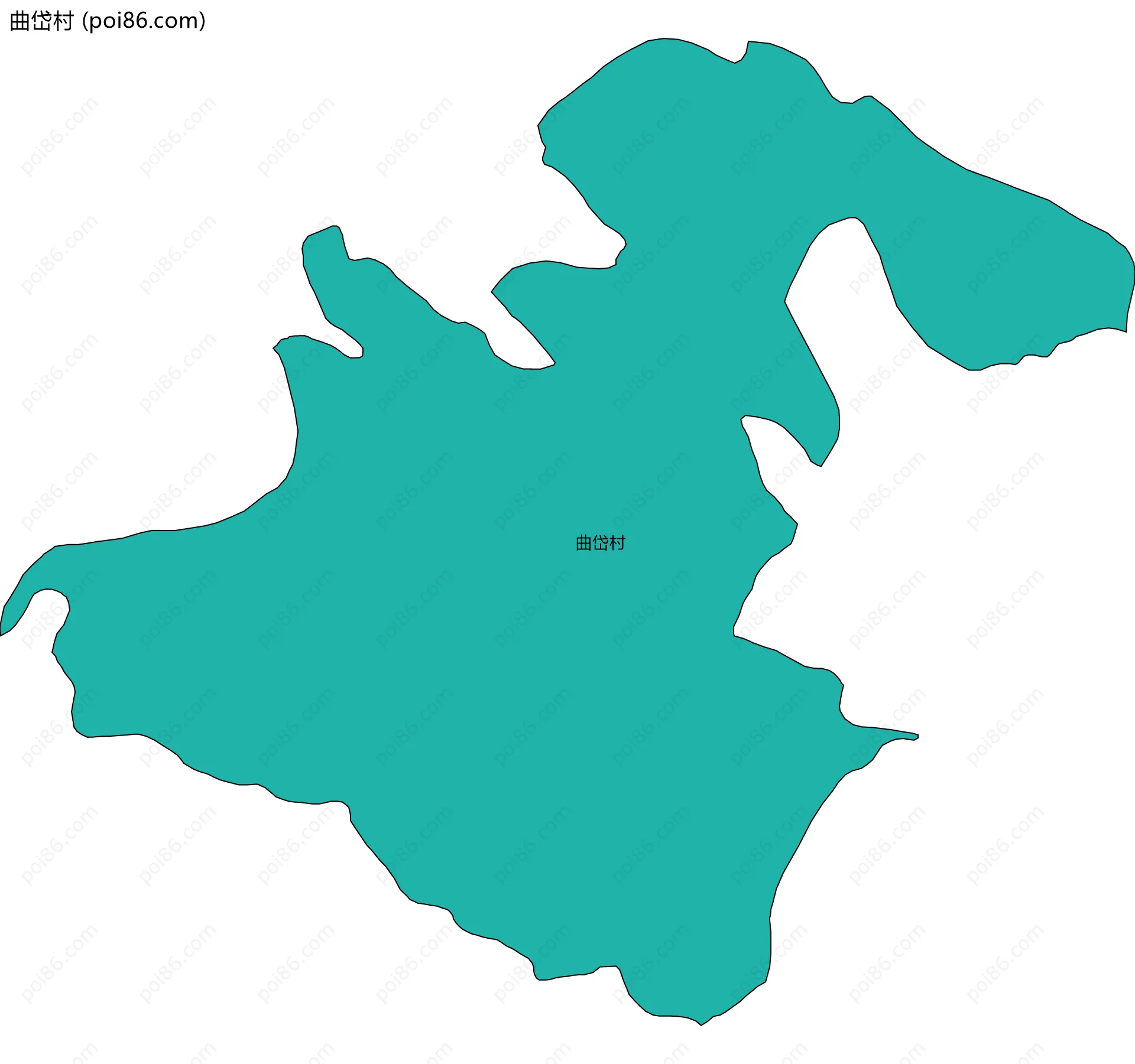 曲岱村边界地图