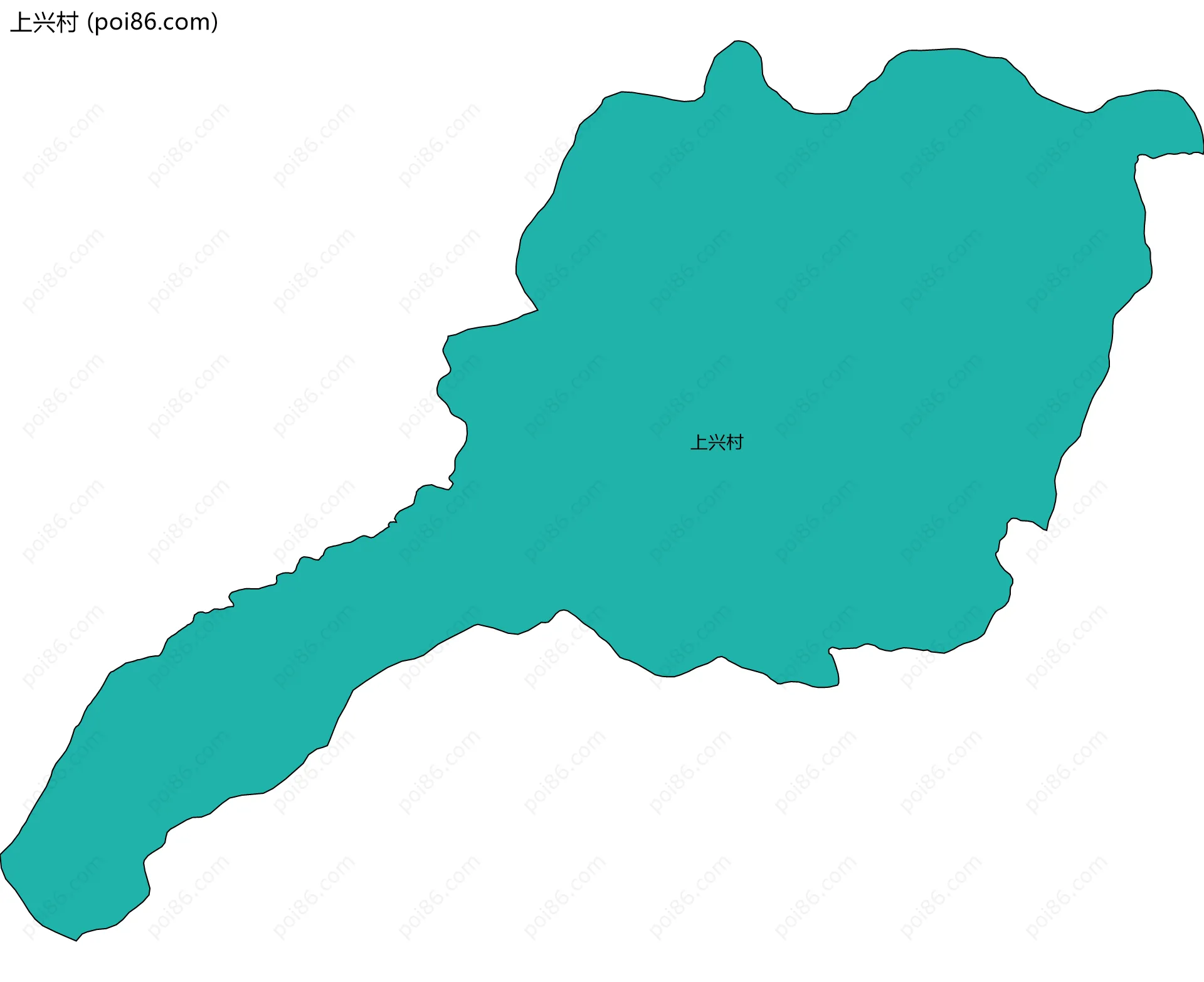 上兴村边界地图