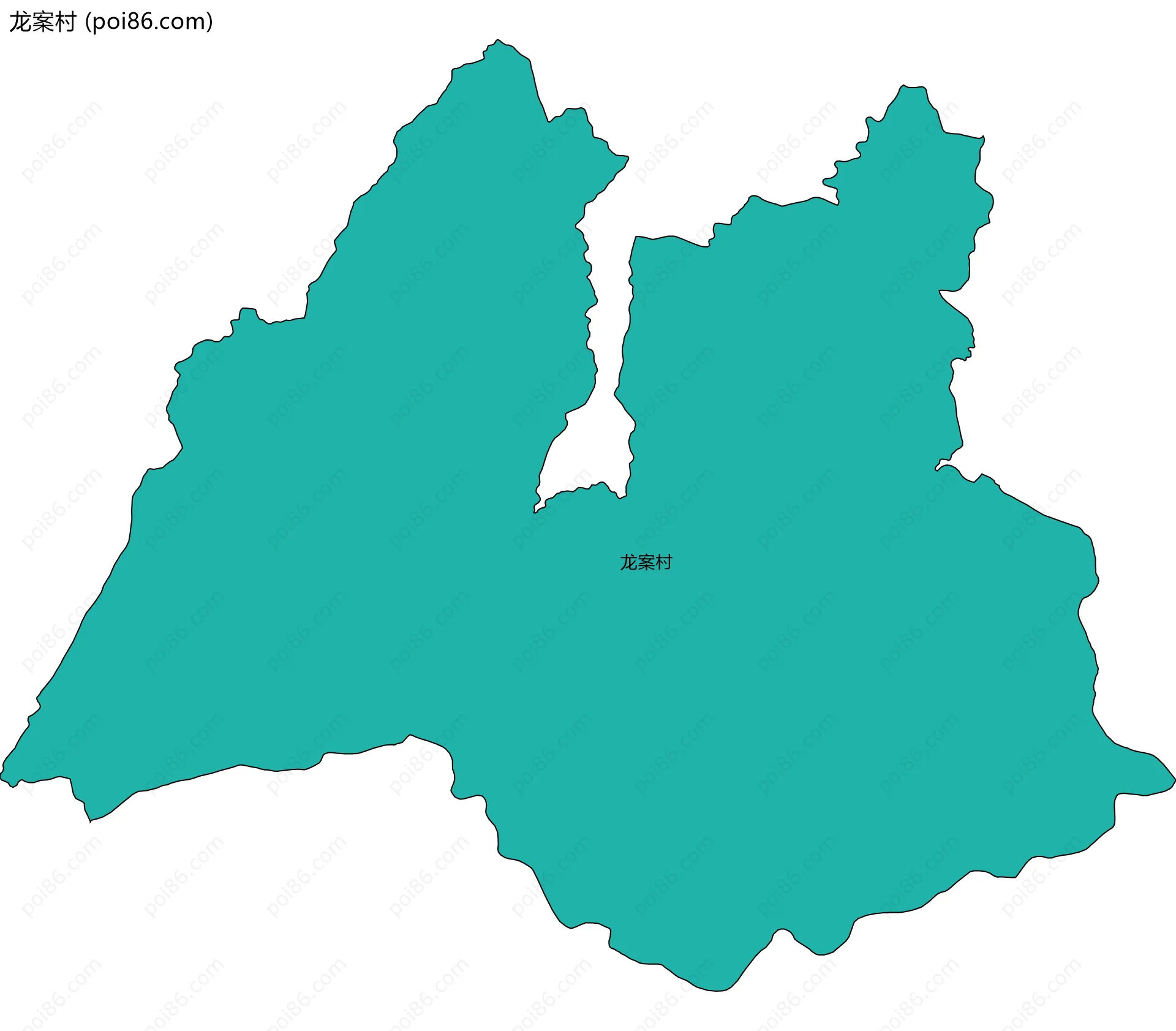 龙案村边界地图