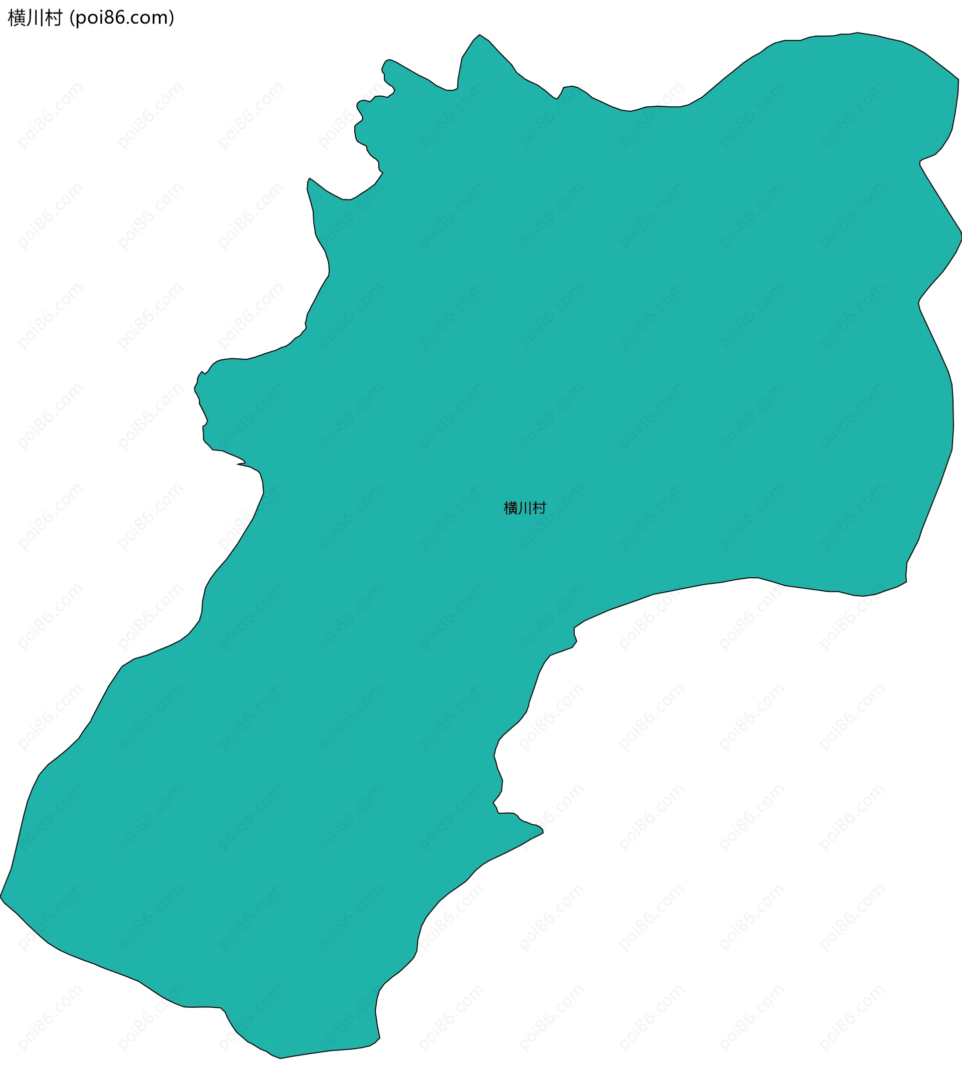 横川村边界地图