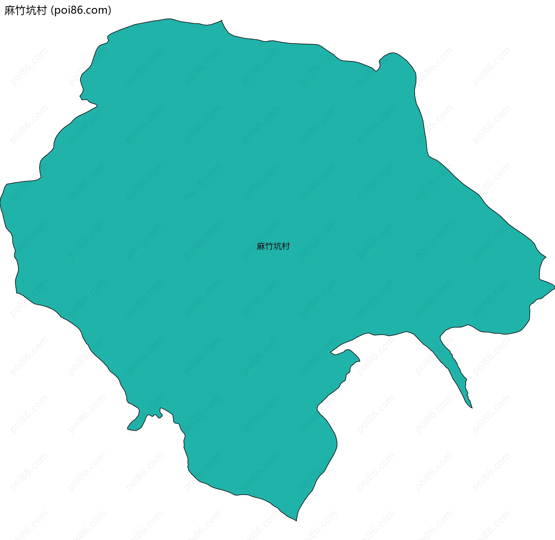 麻竹坑村边界地图