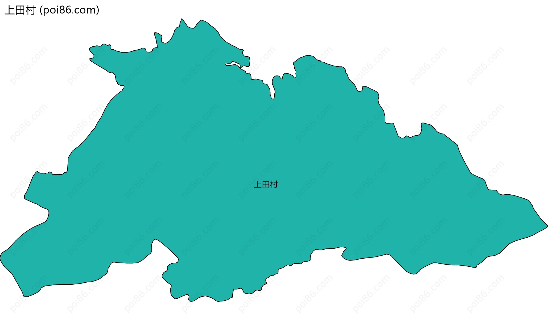 上田村边界地图