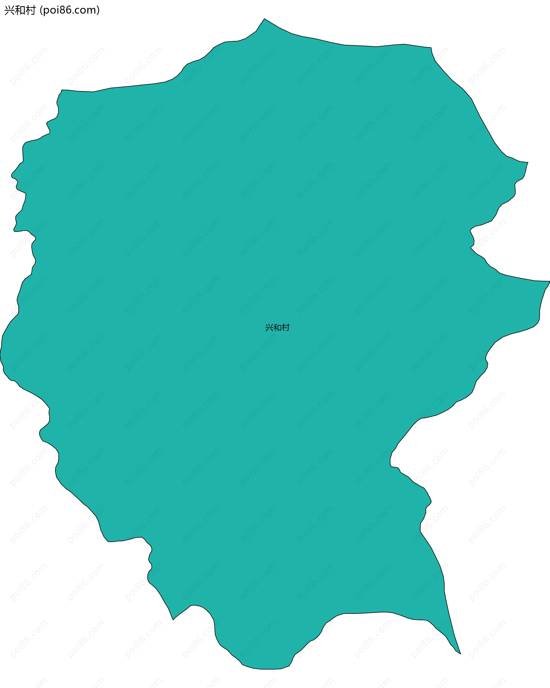 兴和村边界地图
