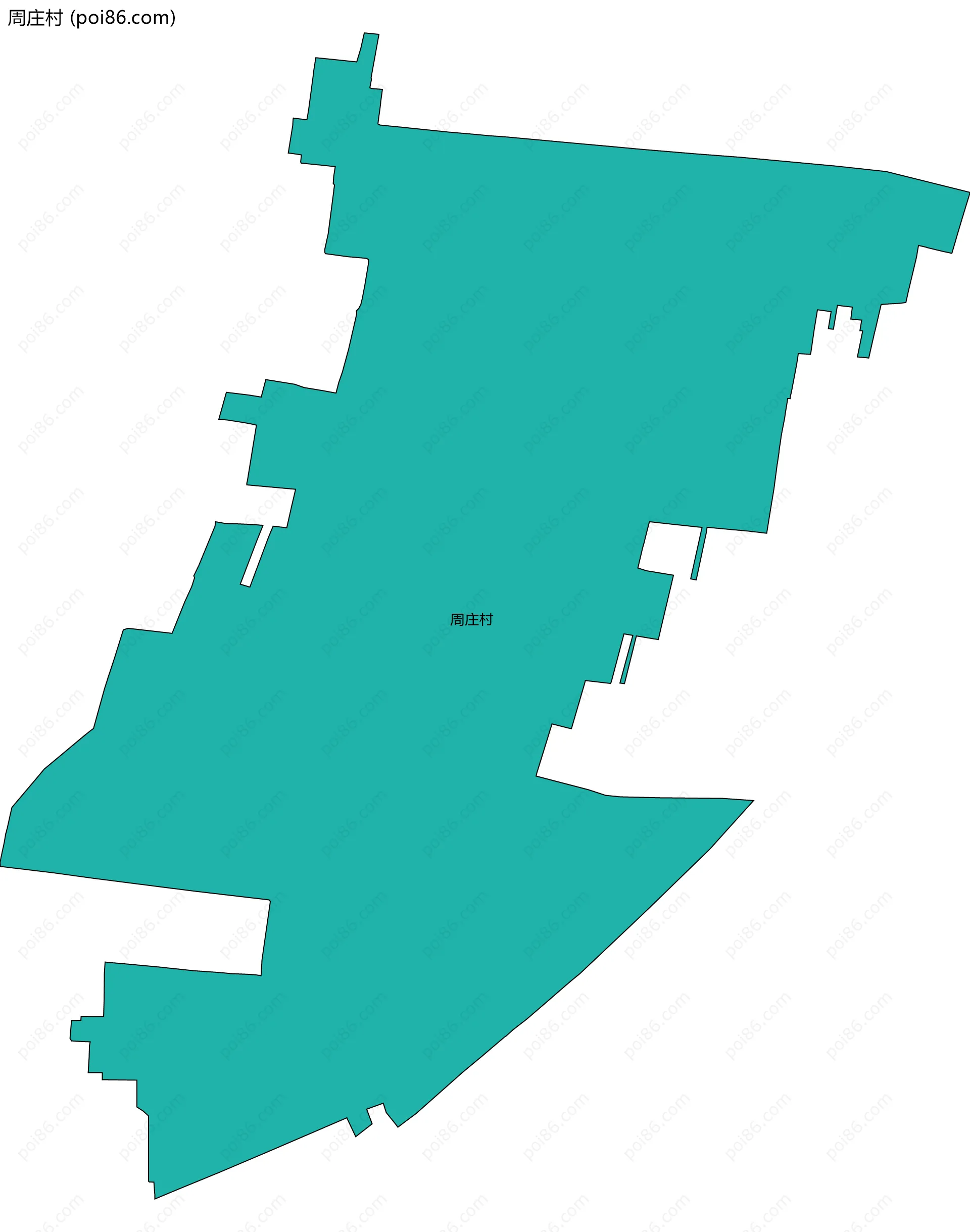 周庄村边界地图