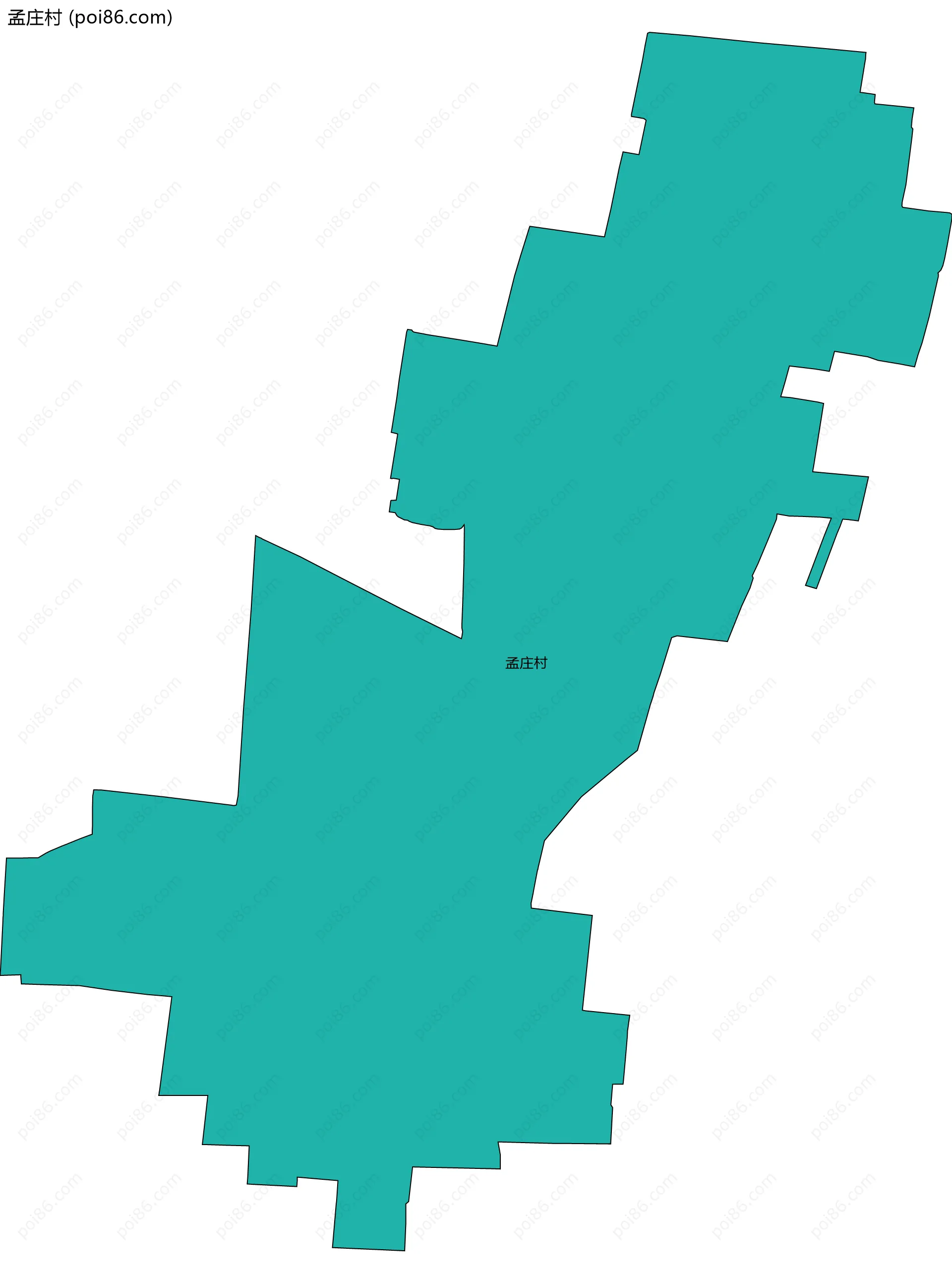 孟庄村边界地图