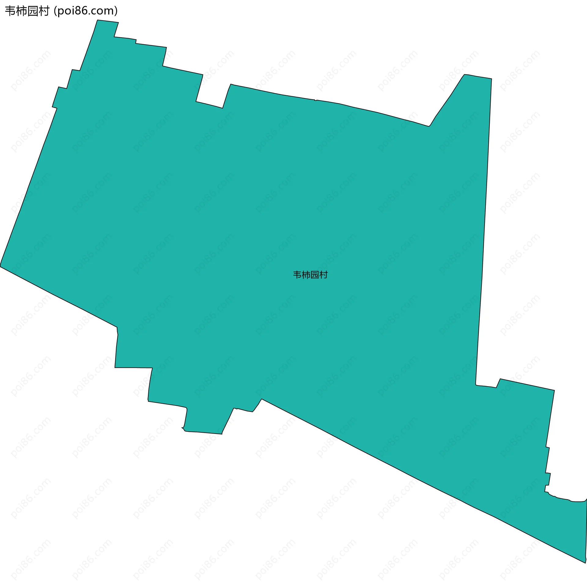 韦柿园村边界地图