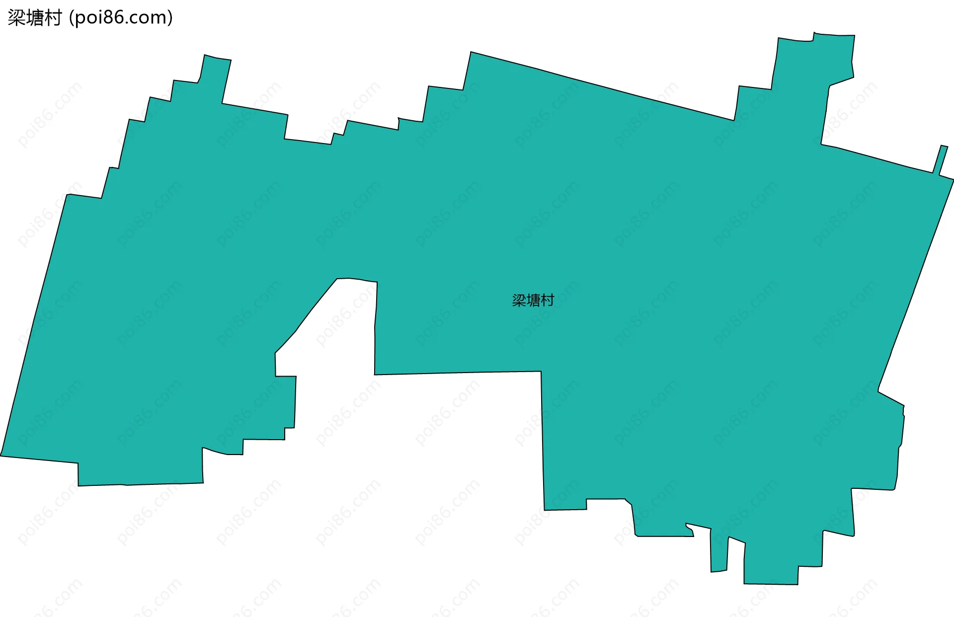梁塘村边界地图