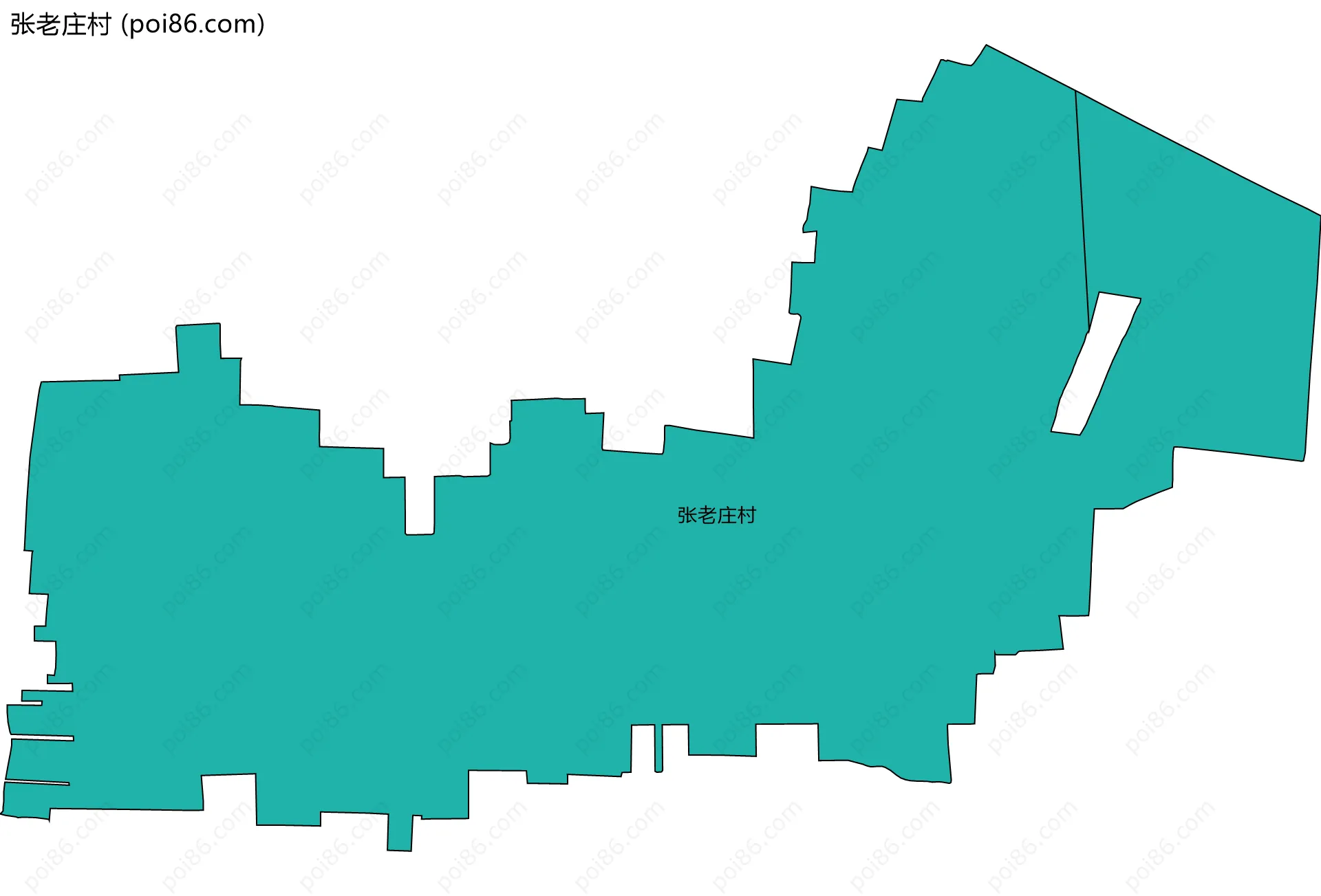 张老庄村边界地图