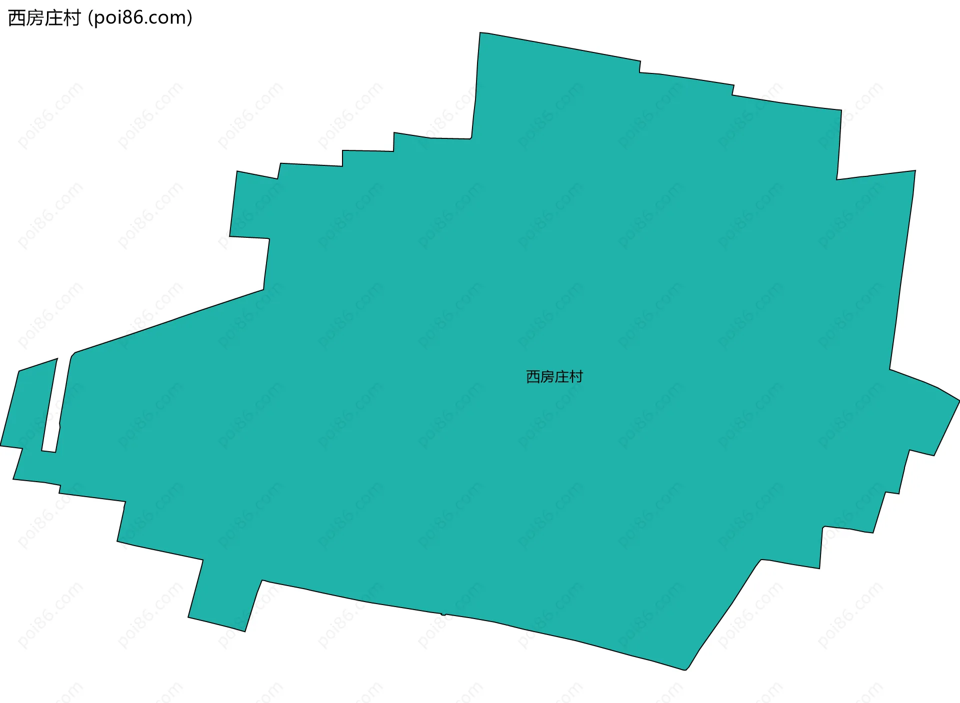 西房庄村边界地图