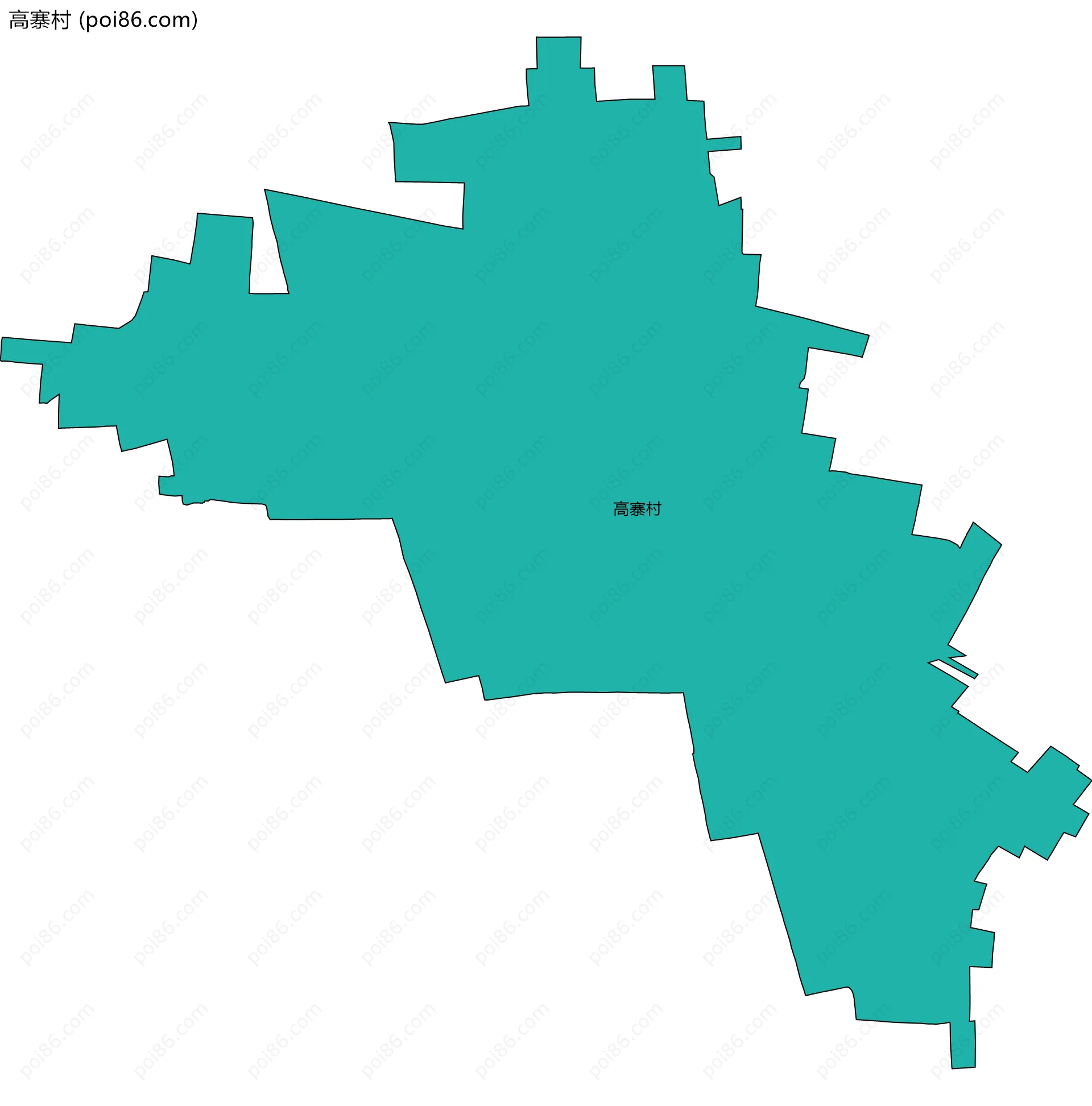 高寨村边界地图