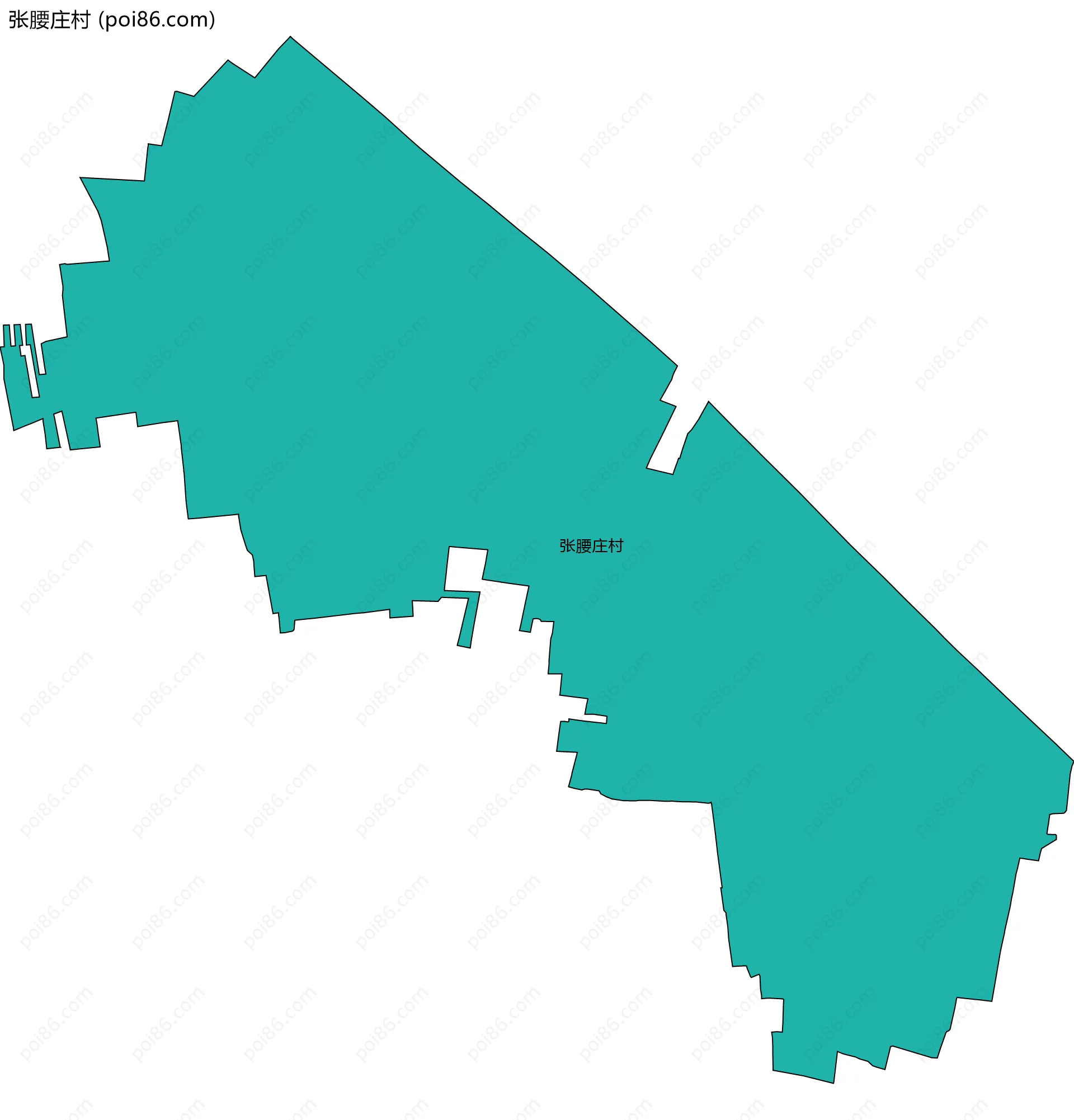 张腰庄村边界地图