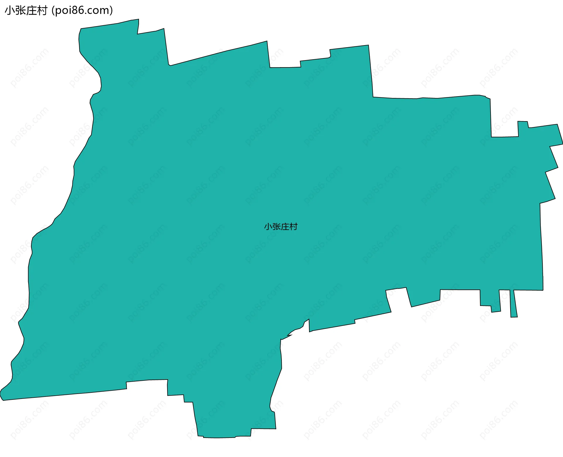 小张庄村边界地图
