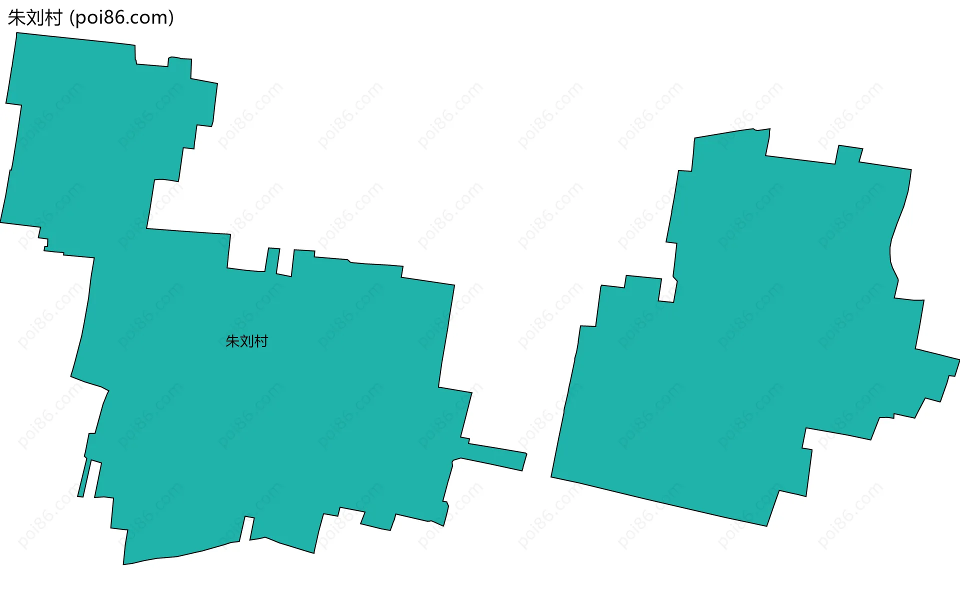 朱刘村边界地图