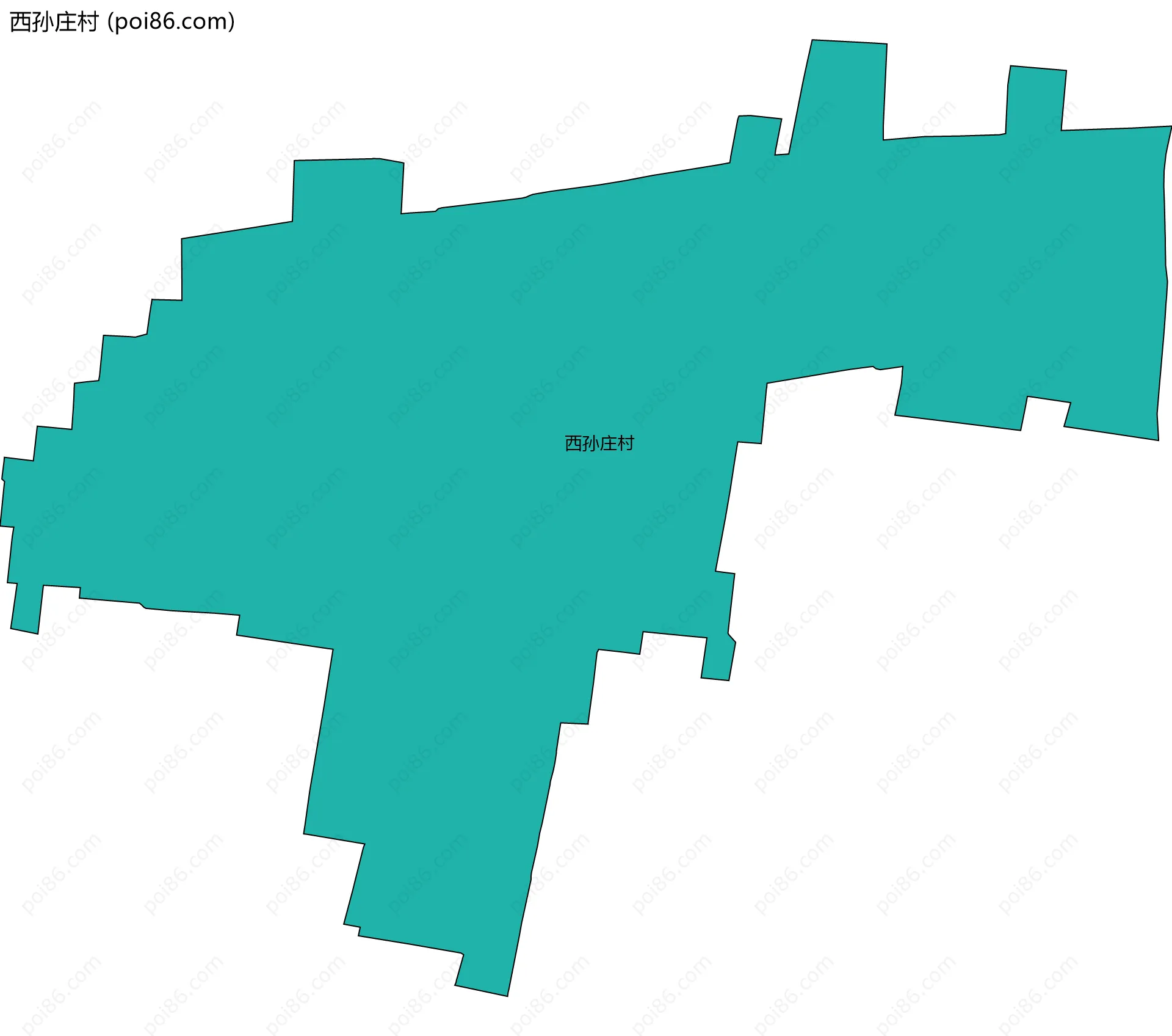西孙庄村边界地图
