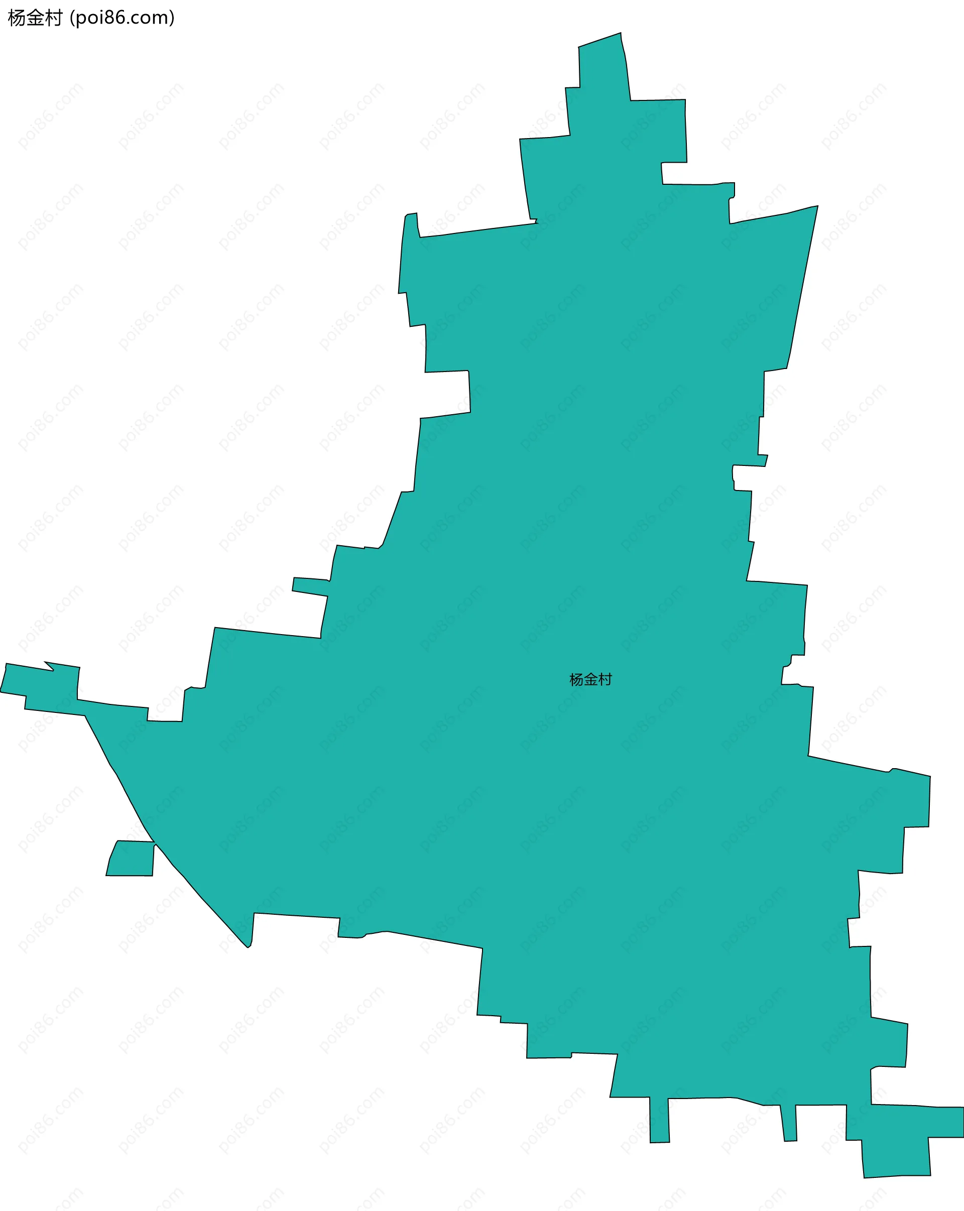 杨金村边界地图