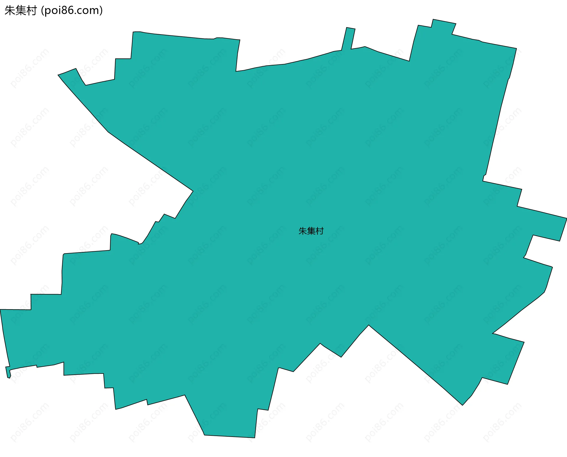 朱集村边界地图