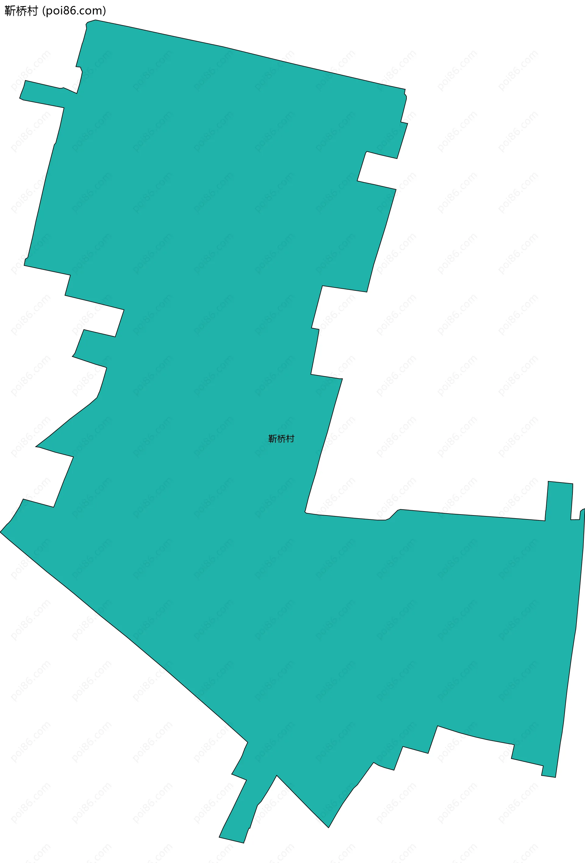 靳桥村边界地图