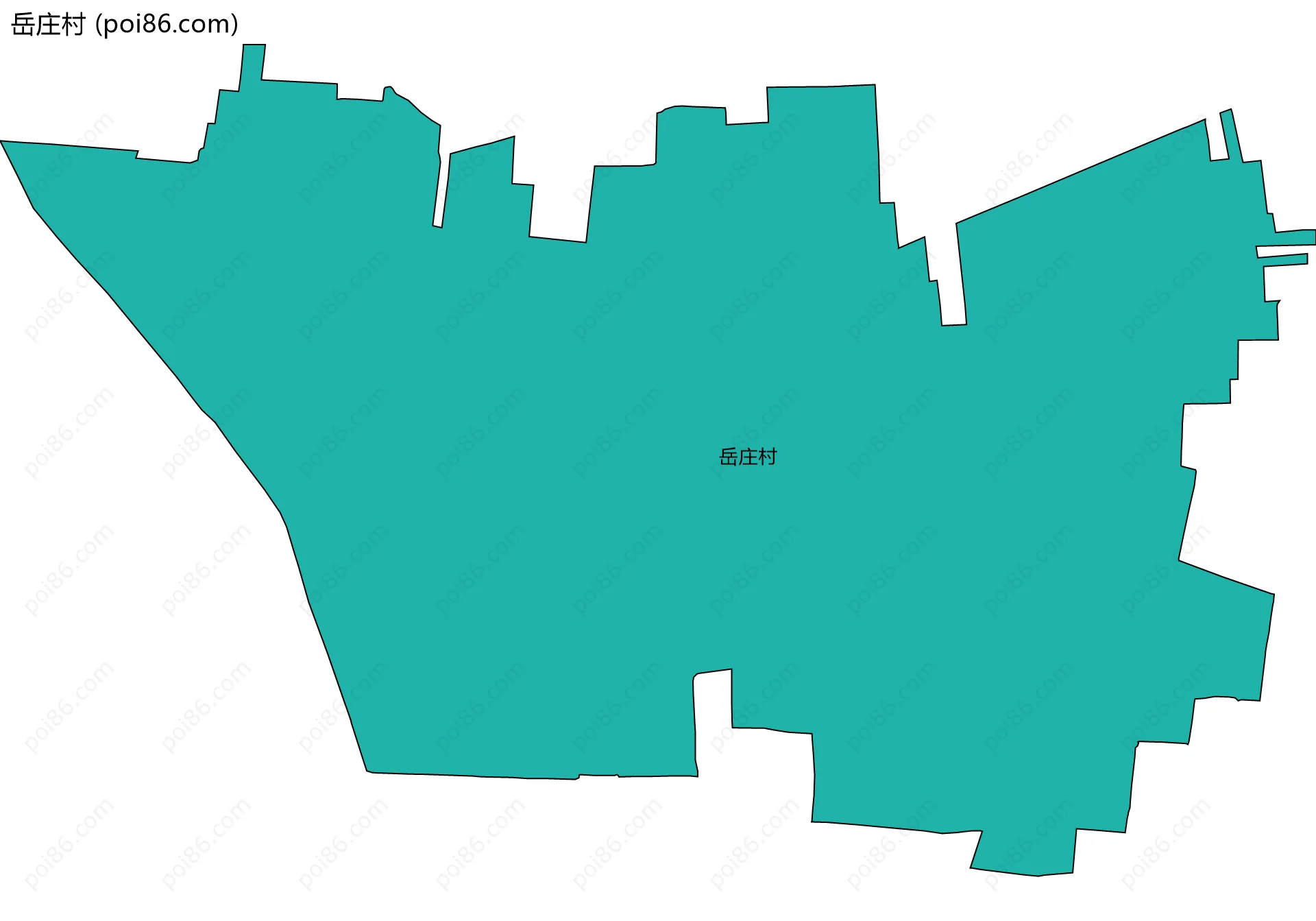 岳庄村边界地图